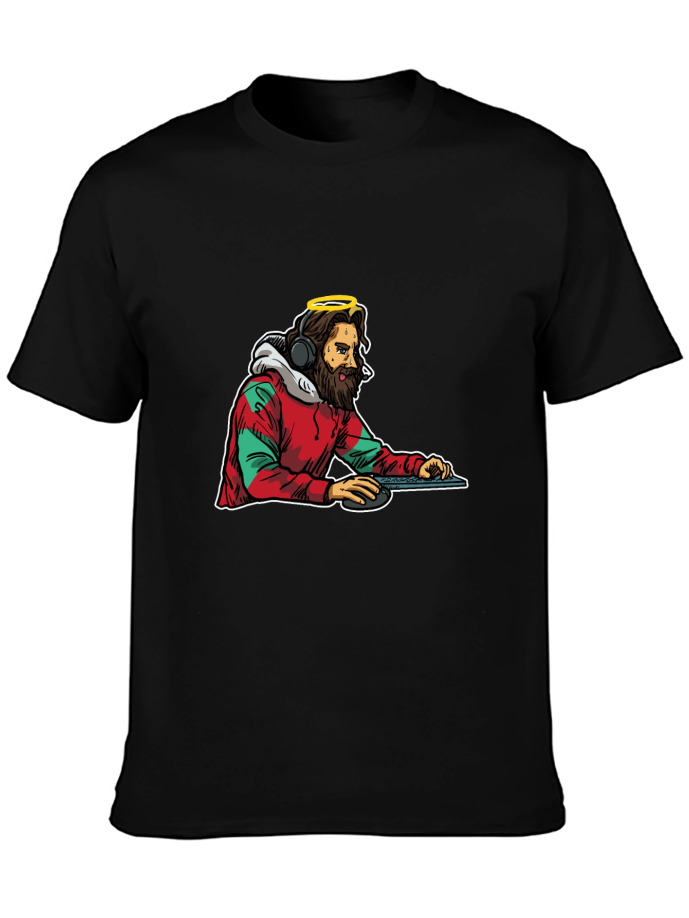 DJ Jesus Graphic Tee - Black Cotton T-Shirt