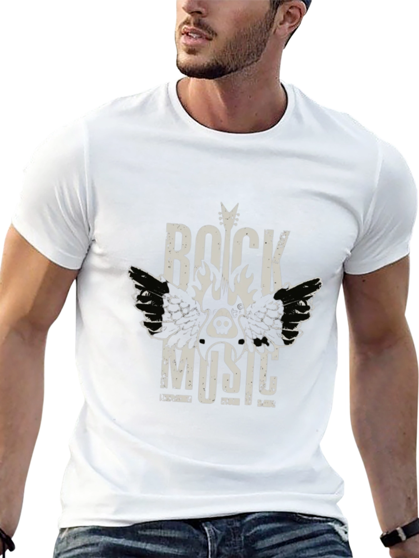 Rock Music Graphic Tee - Mens Black T-Shirt
