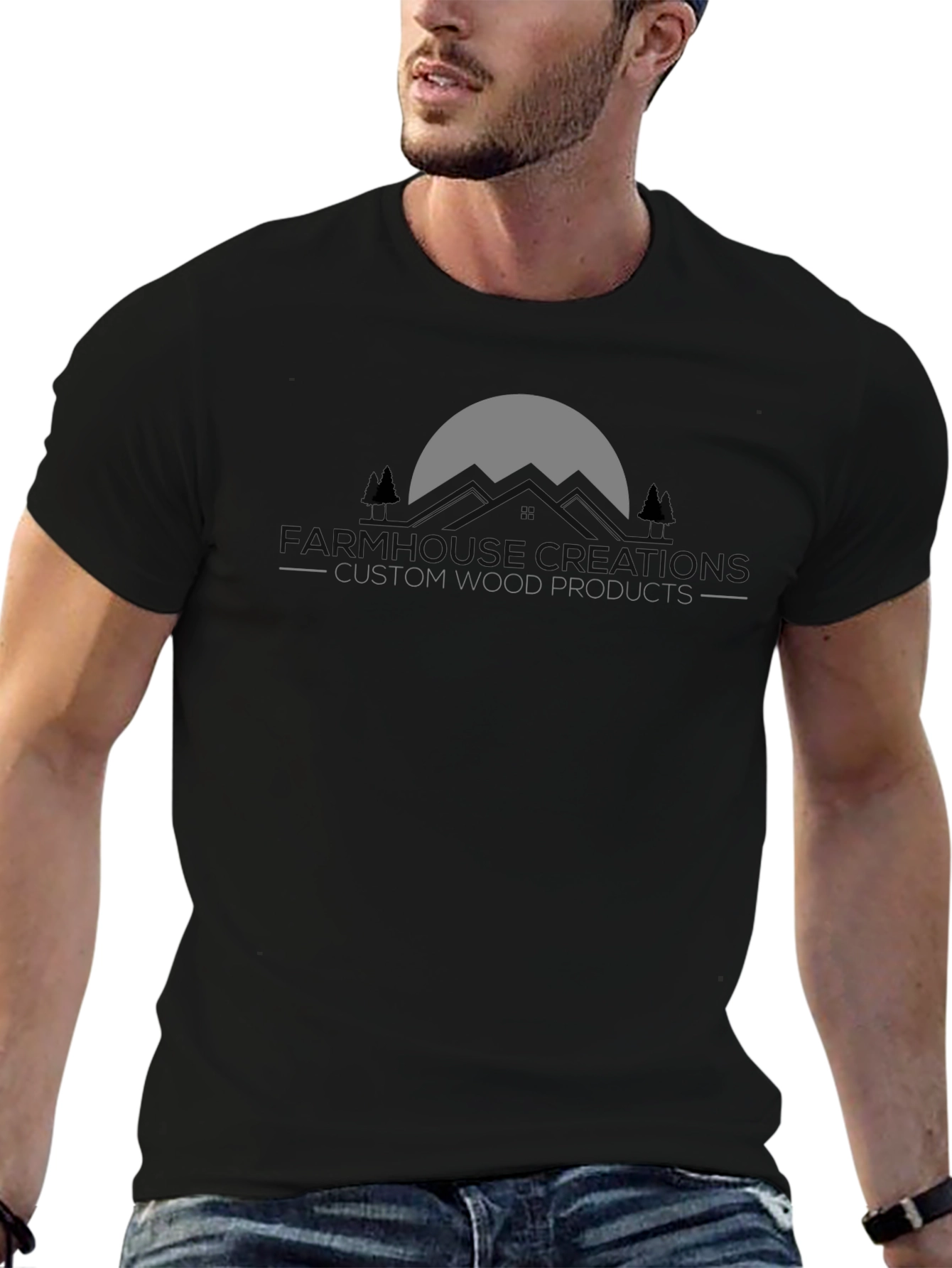 Mountains Custom Wood Products Black T-Shirt