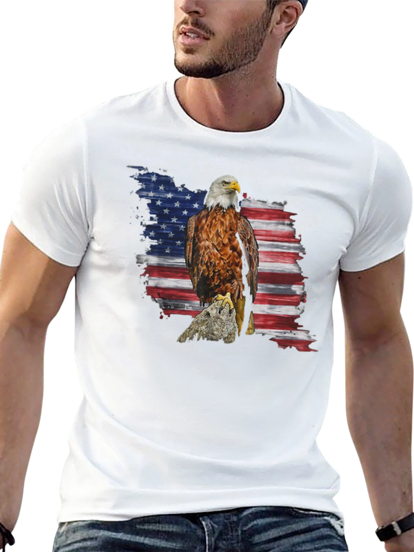 American Eagle Flag Graphic Print T-Shirt