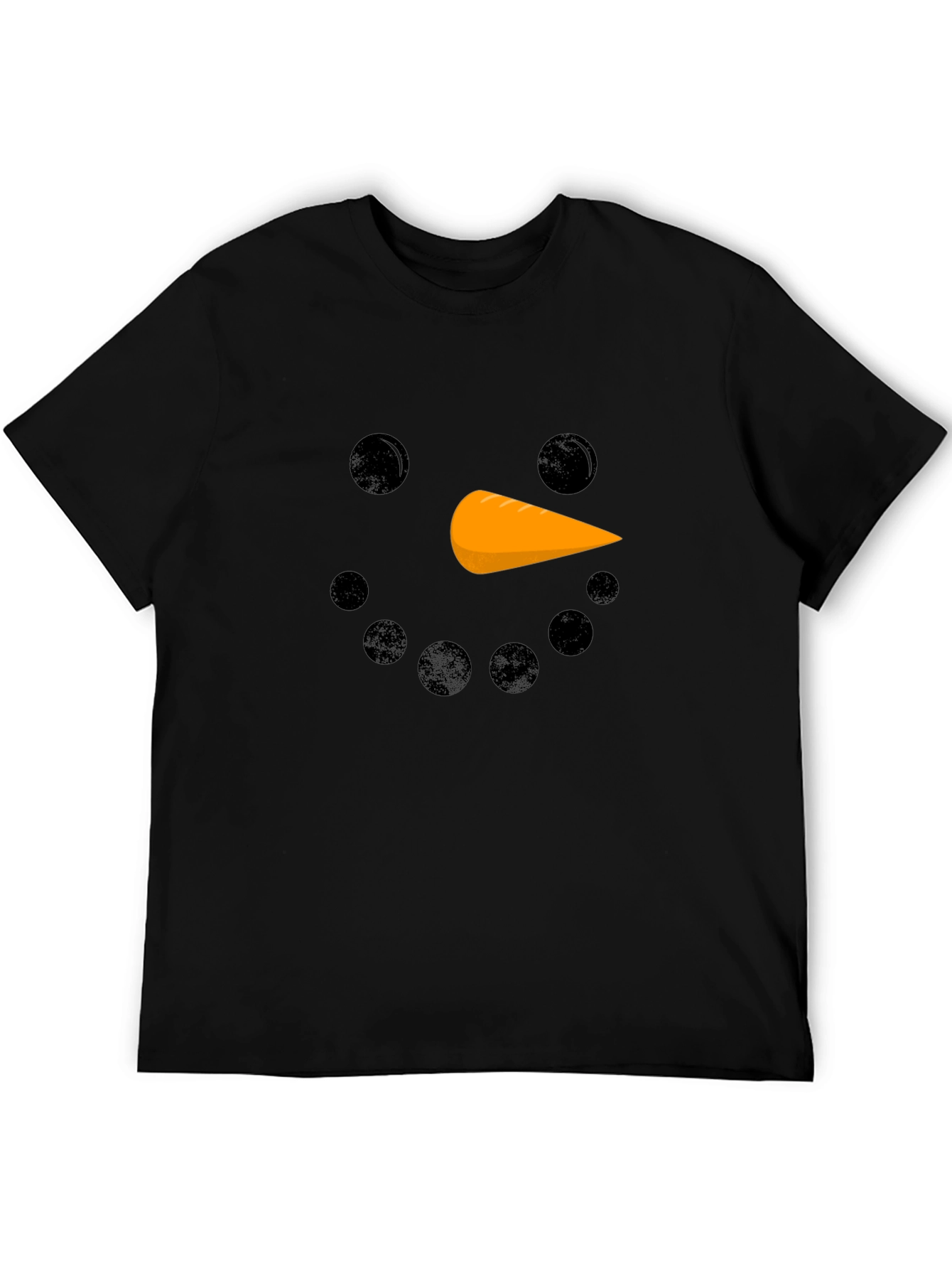 Snowman Face Graphic T-Shirt - Winter Holiday Tee