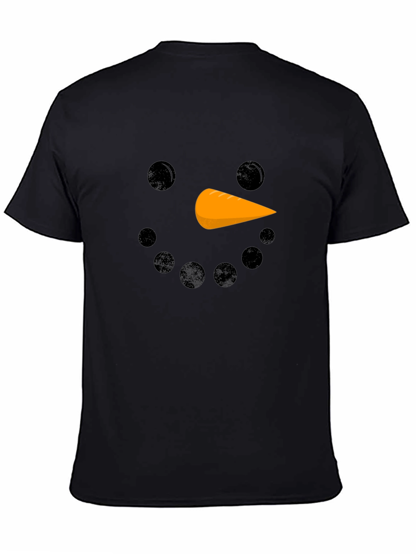 Snowman Face Graphic T-Shirt - Winter Holiday Tee