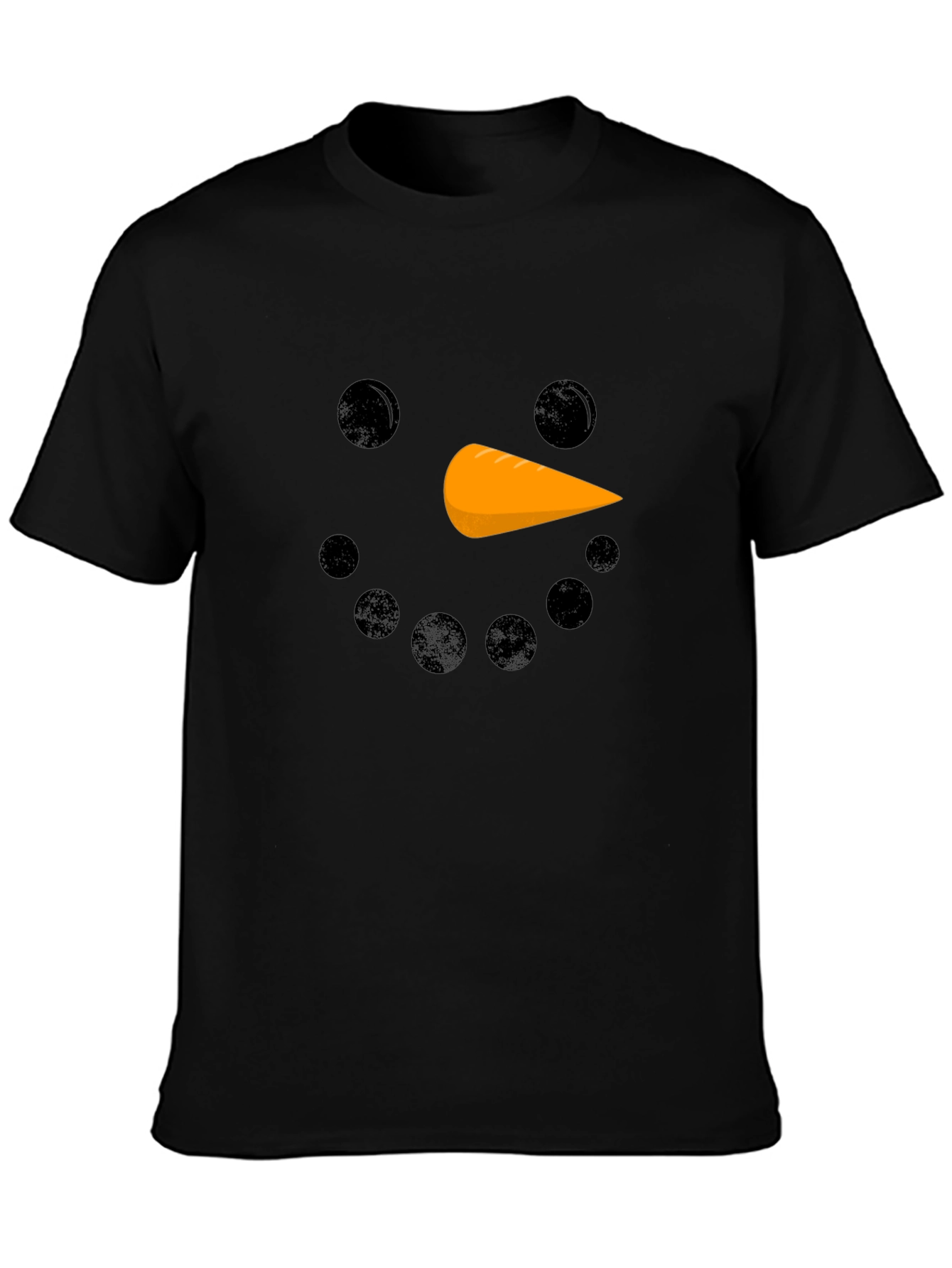 Snowman Face Graphic T-Shirt - Winter Holiday Tee