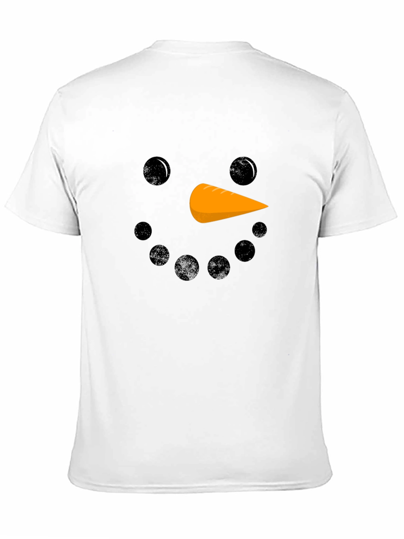 Snowman Face Graphic T-Shirt - Winter Holiday Tee