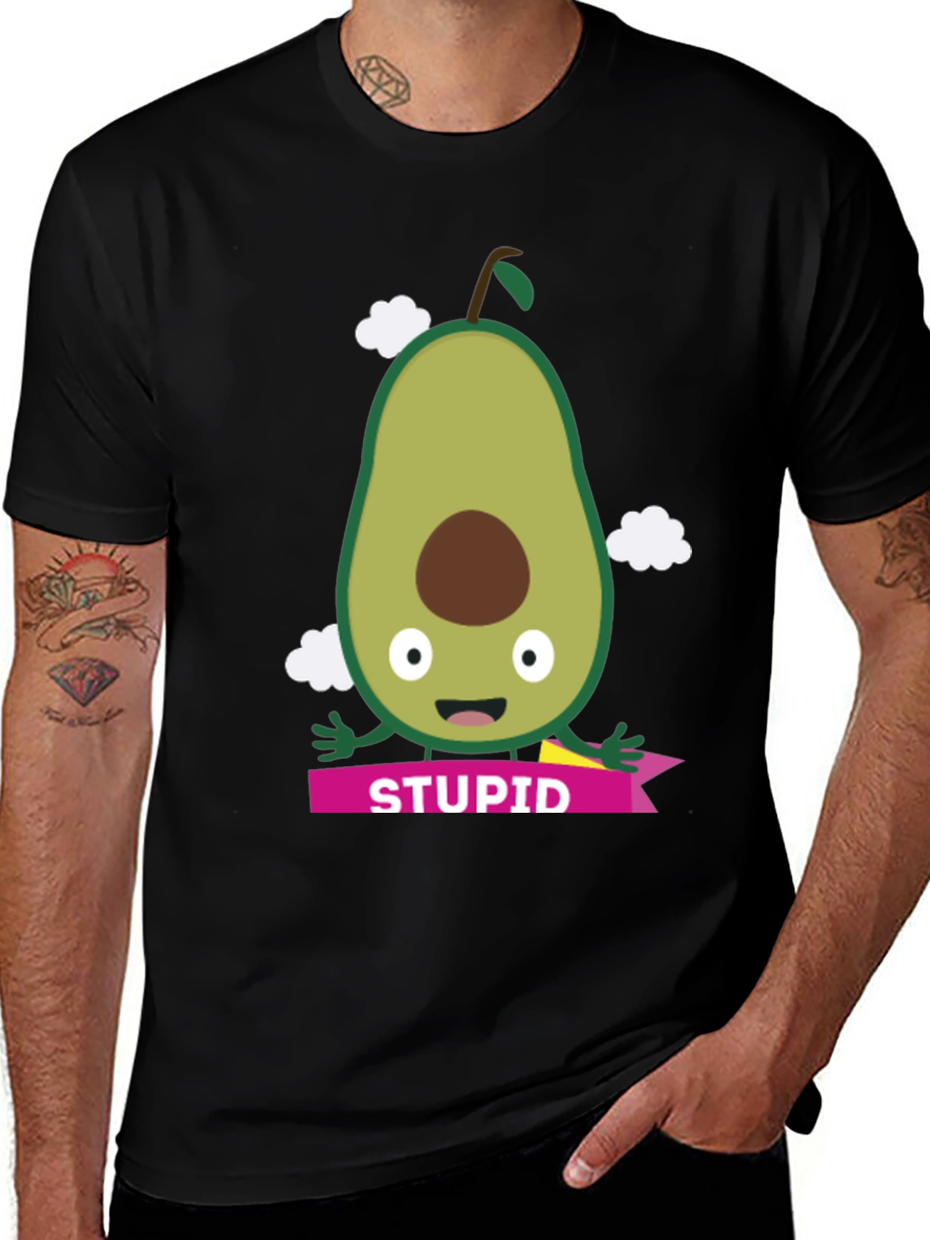 Avocado Stupid Graphic Tee - Funny Unisex T-Shirt