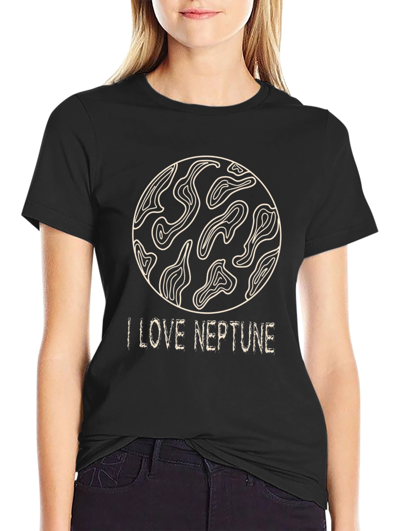 I Love Neptune Graphic Tee - Space Lovers Gift