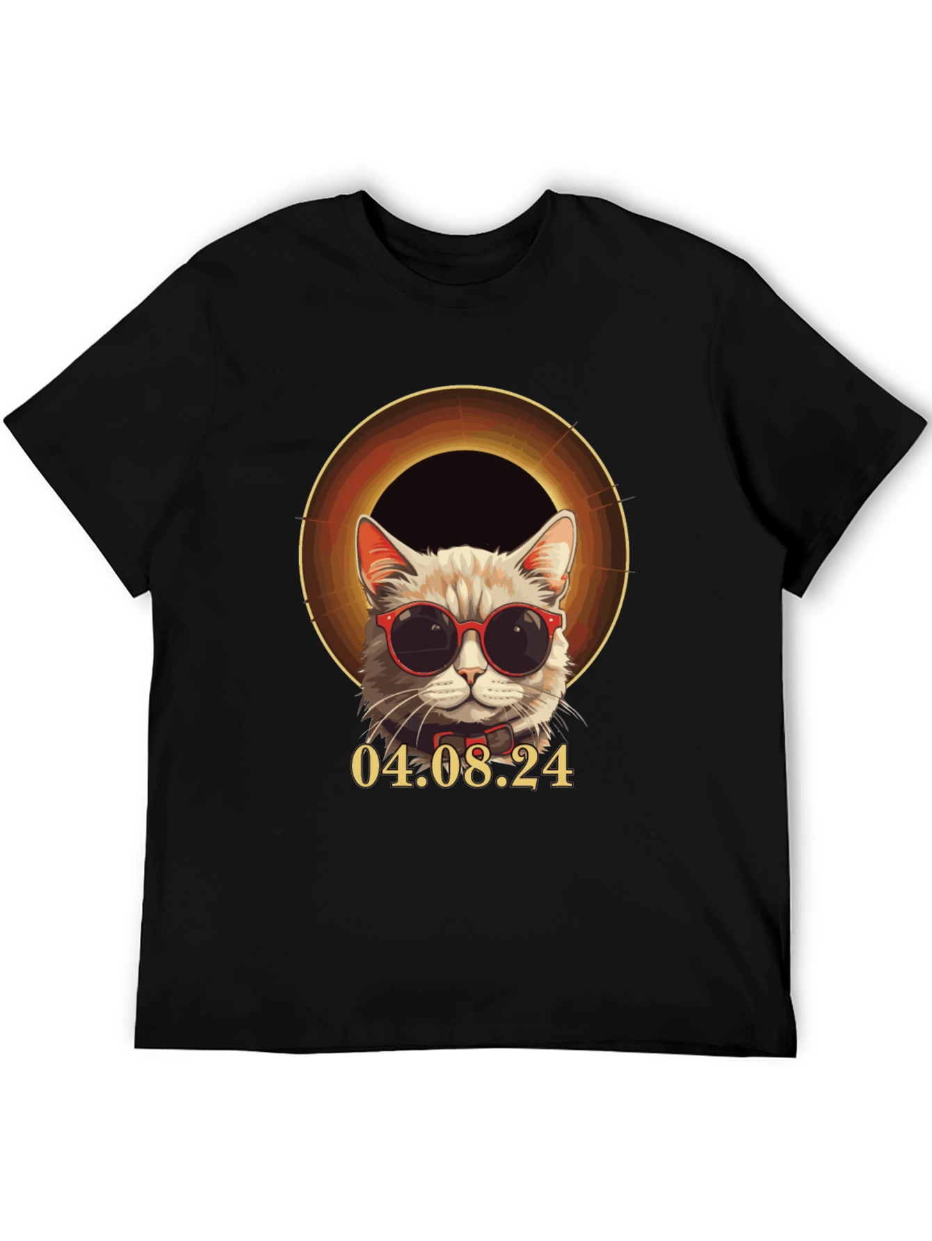 Cool Cat Solar Eclipse T-Shirt - August 4 2024
