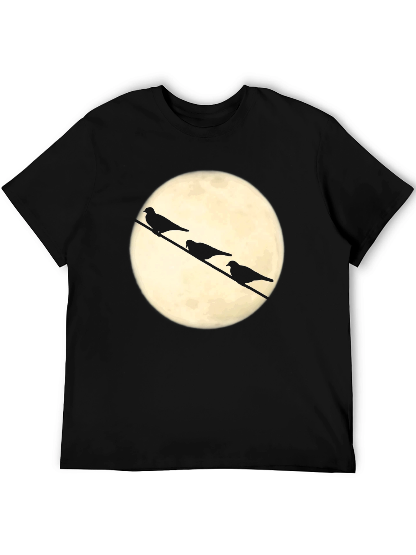 Birds on a Wire T-Shirt - Moonlit Silhouette