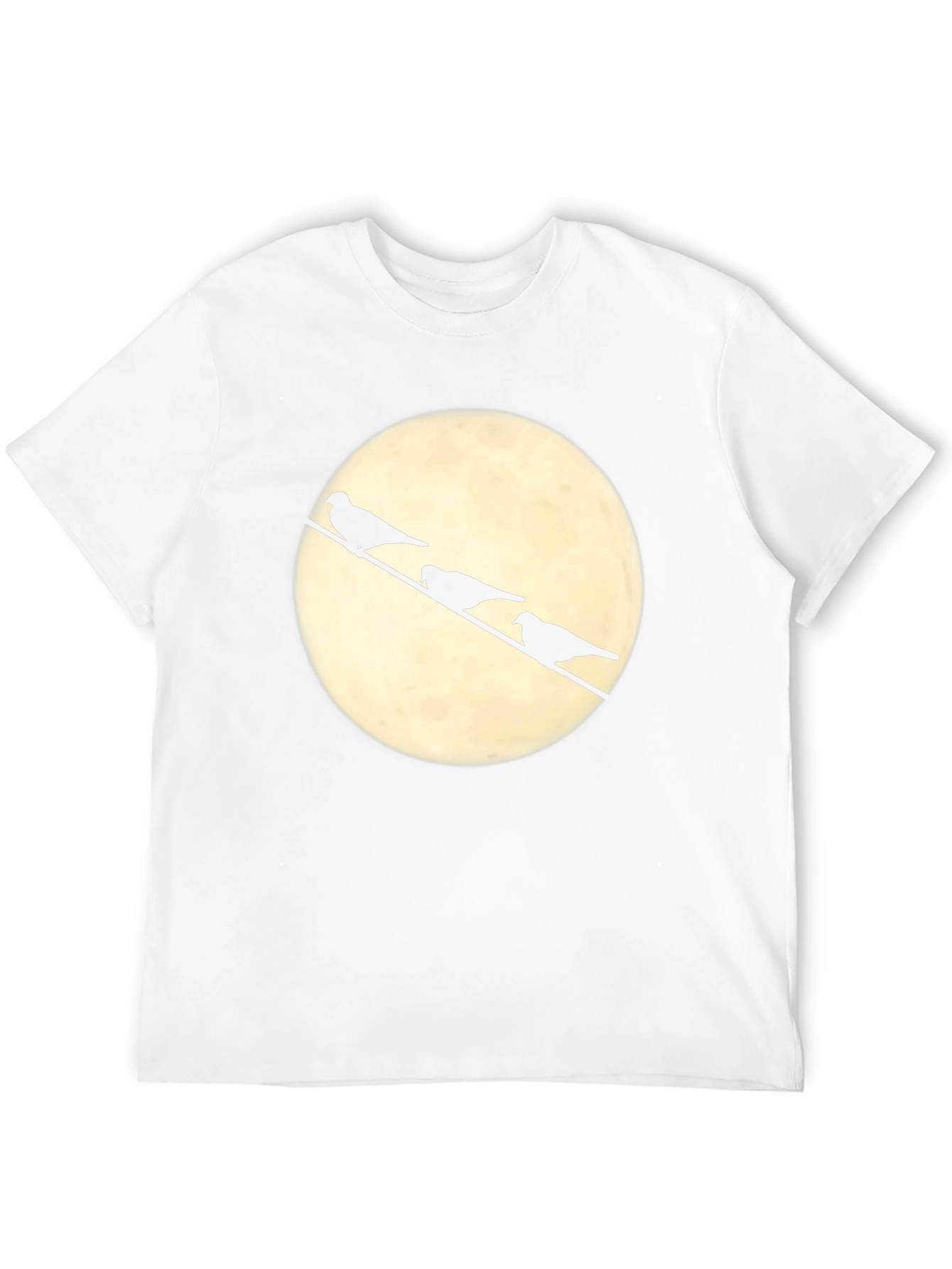 Birds on a Wire T-Shirt - Moonlit Silhouette