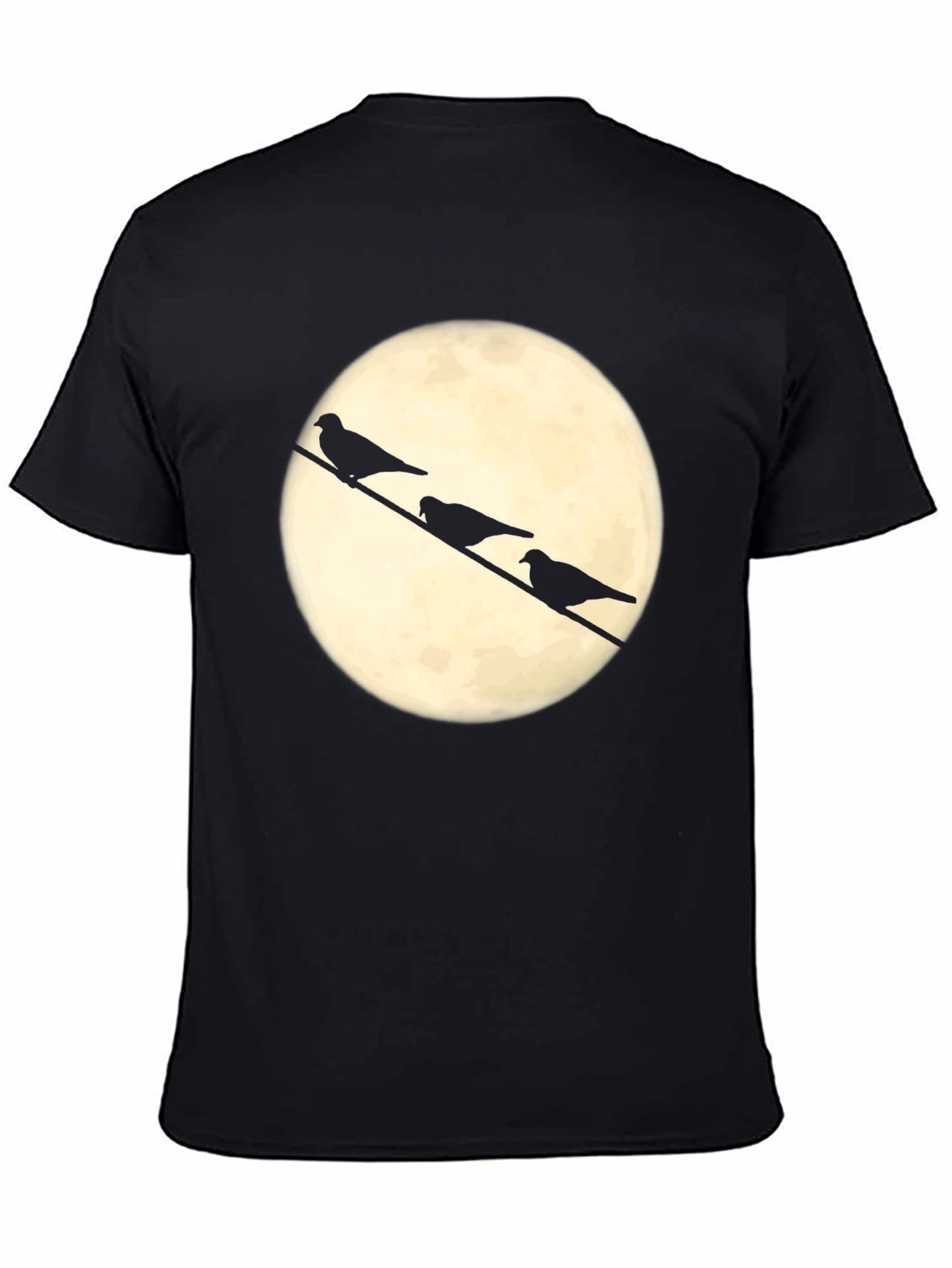 Birds on a Wire T-Shirt - Moonlit Silhouette