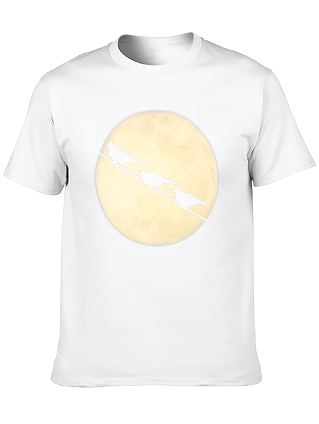 Birds on a Wire T-Shirt - Moonlit Silhouette