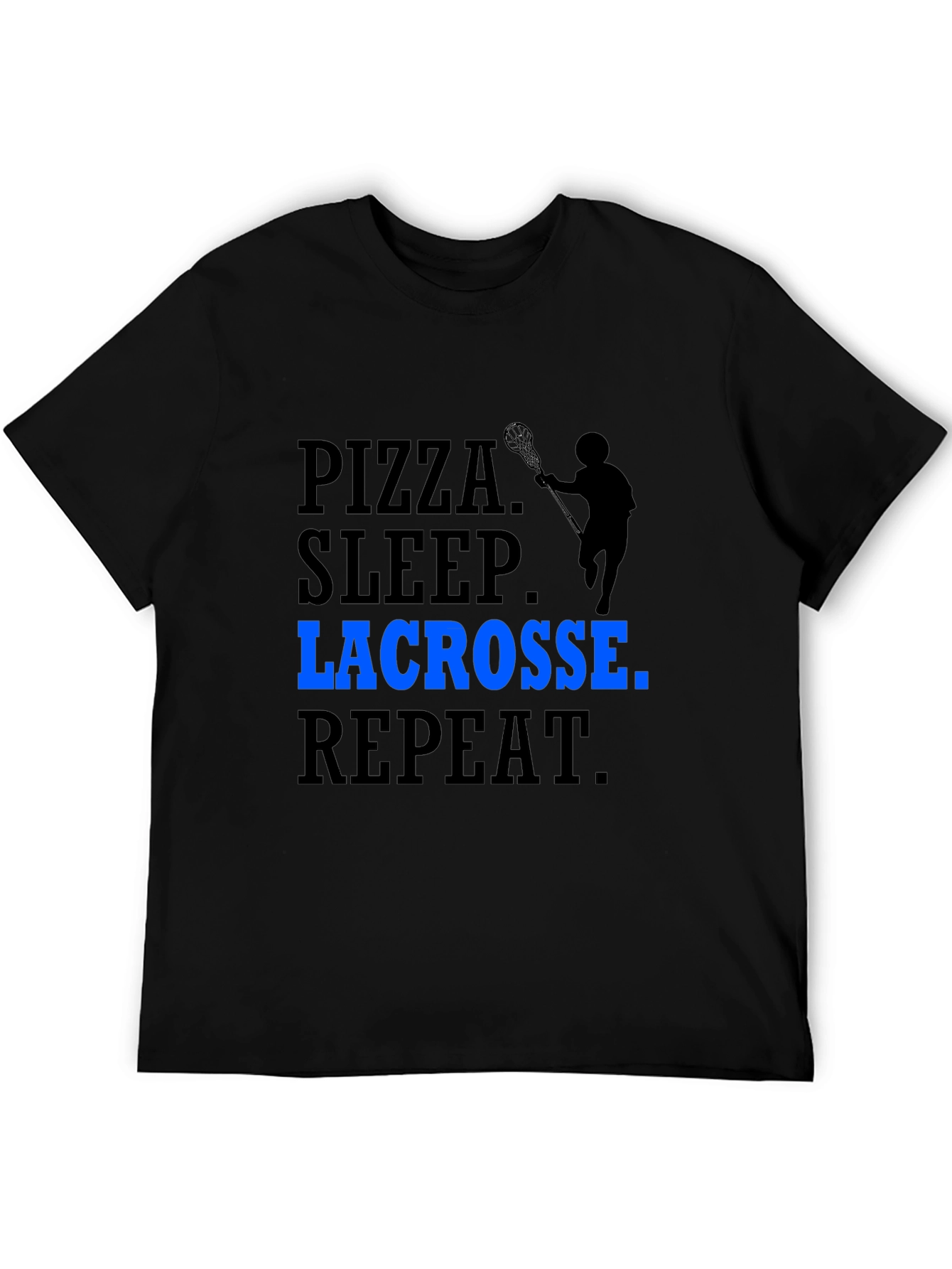 Pizza Sleep Lacrosse Repeat T-Shirt