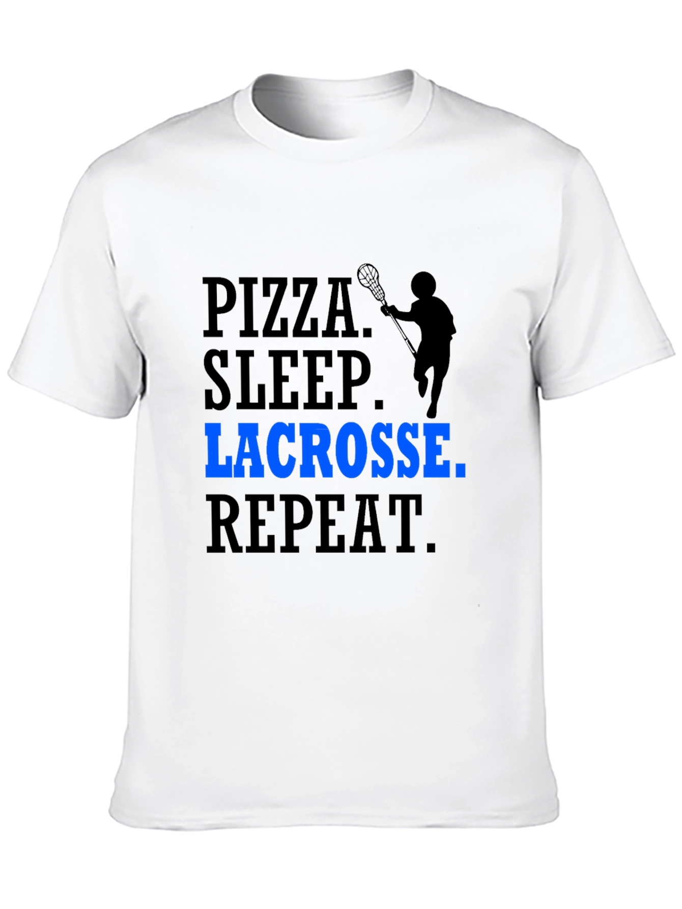 Pizza Sleep Lacrosse Repeat T-Shirt