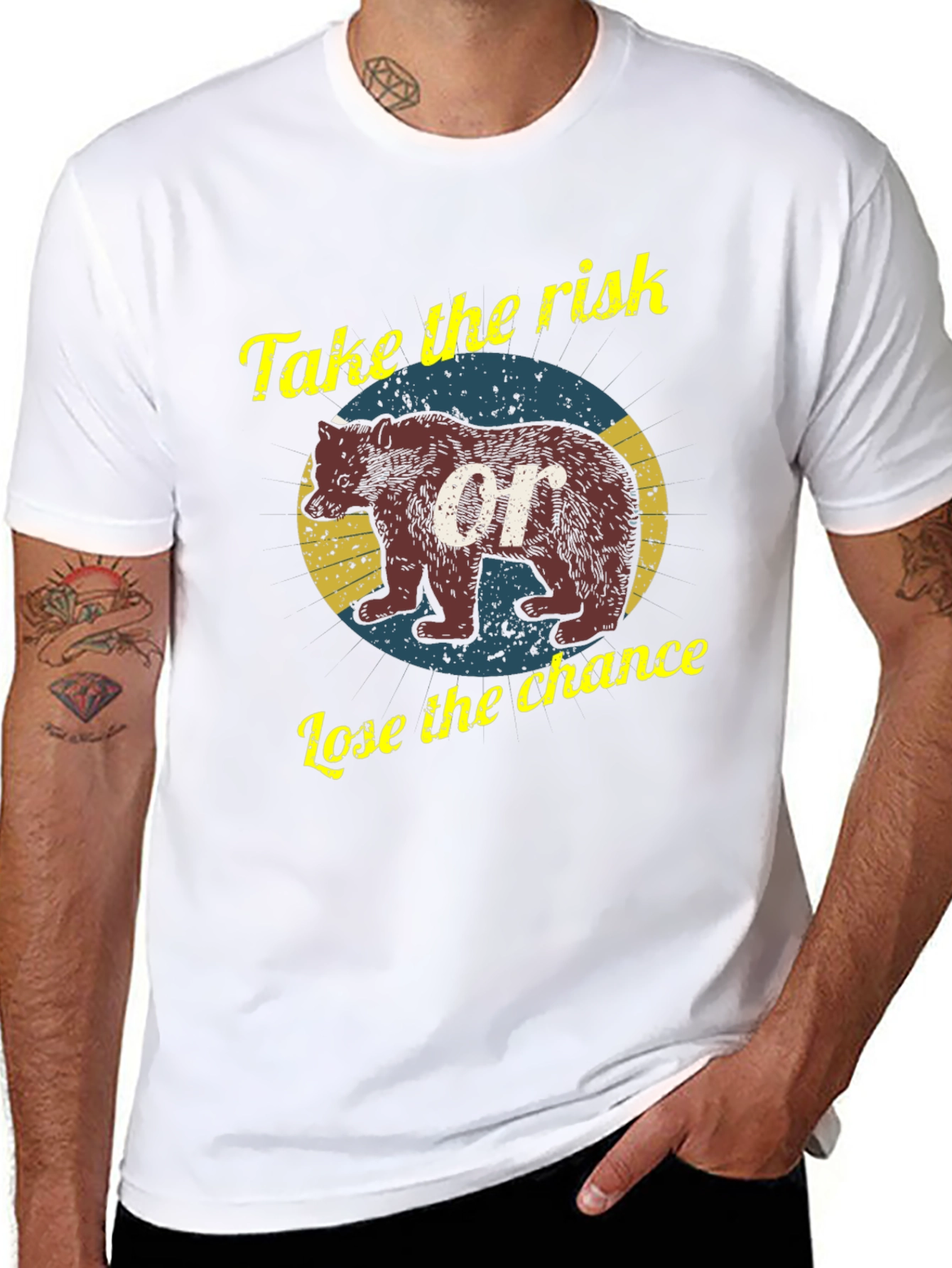 Risk Taker Graphic Tee - Bear Design