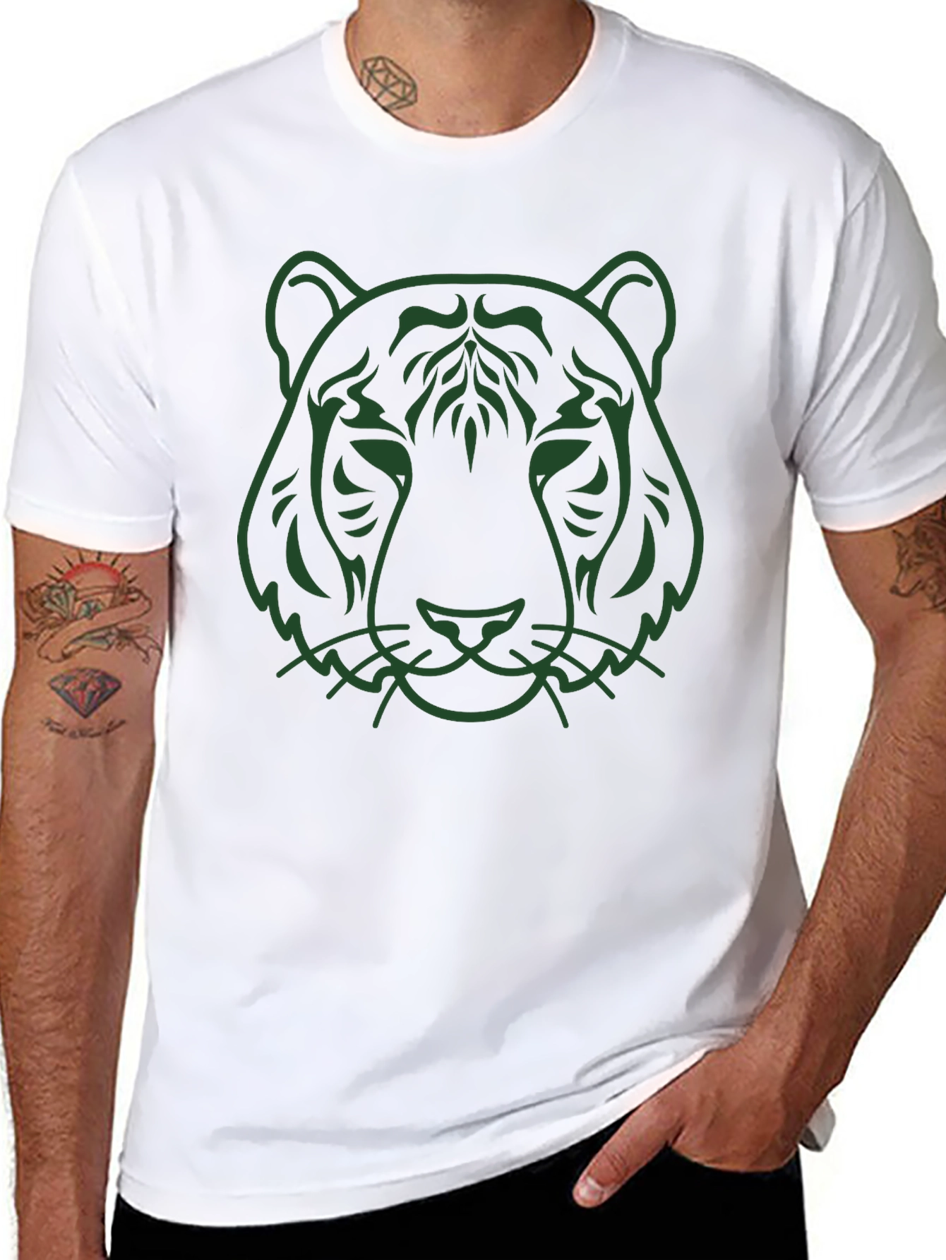 Tiger Graphic Tee - Mens Black T-Shirt