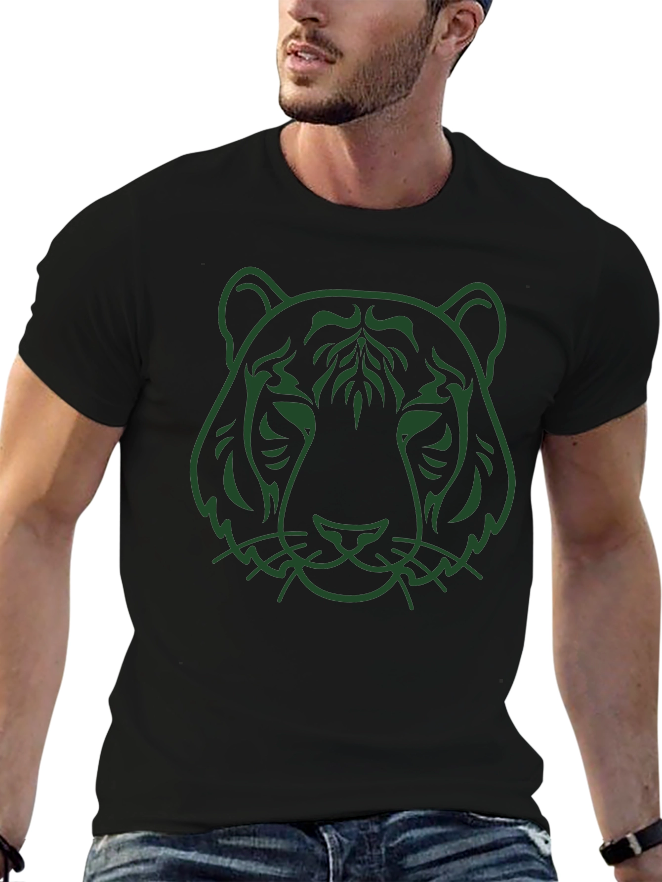 Tiger Graphic Tee - Mens Black T-Shirt