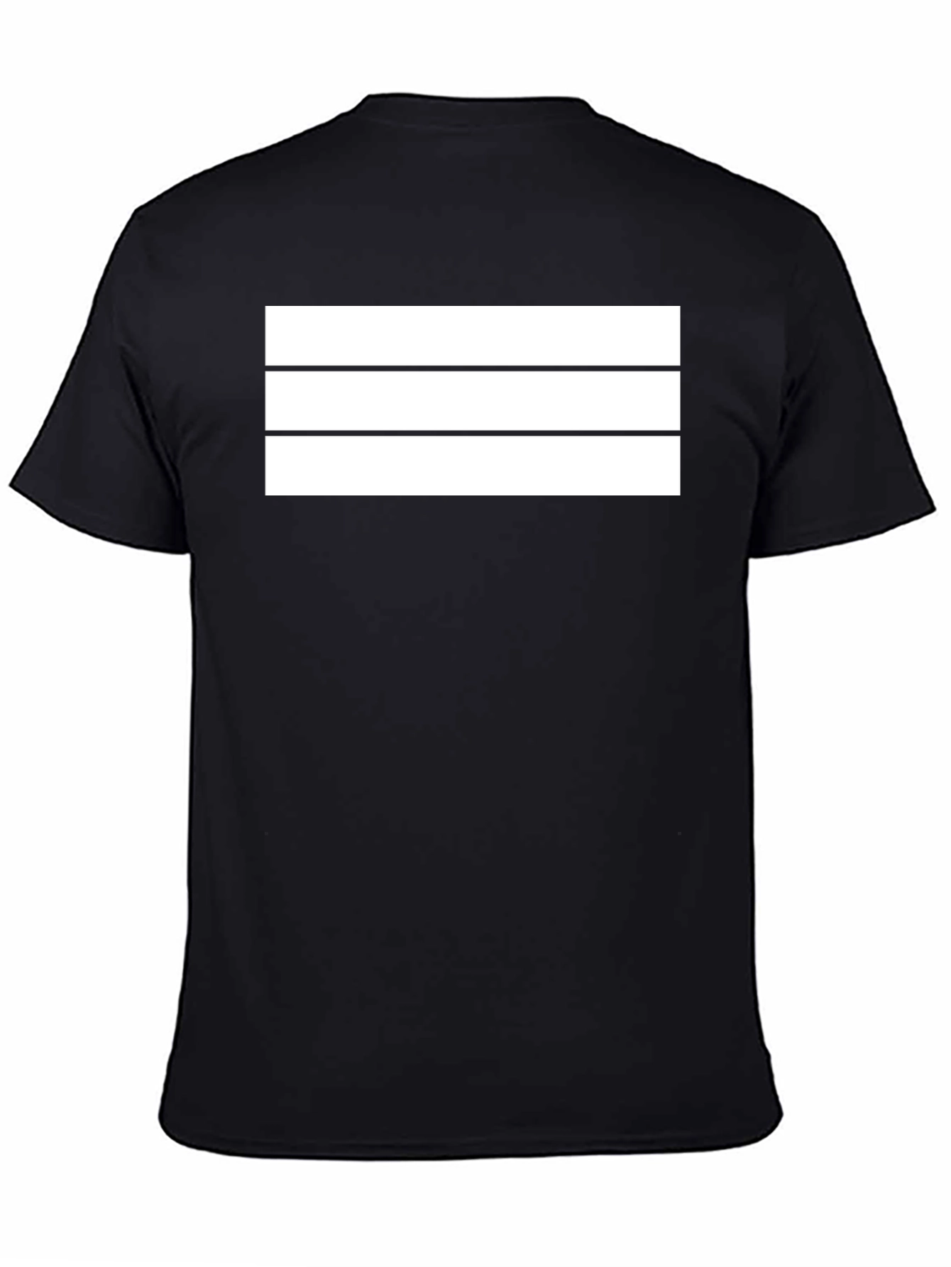 Minimalist Three Stripe Graphic Tee - Black