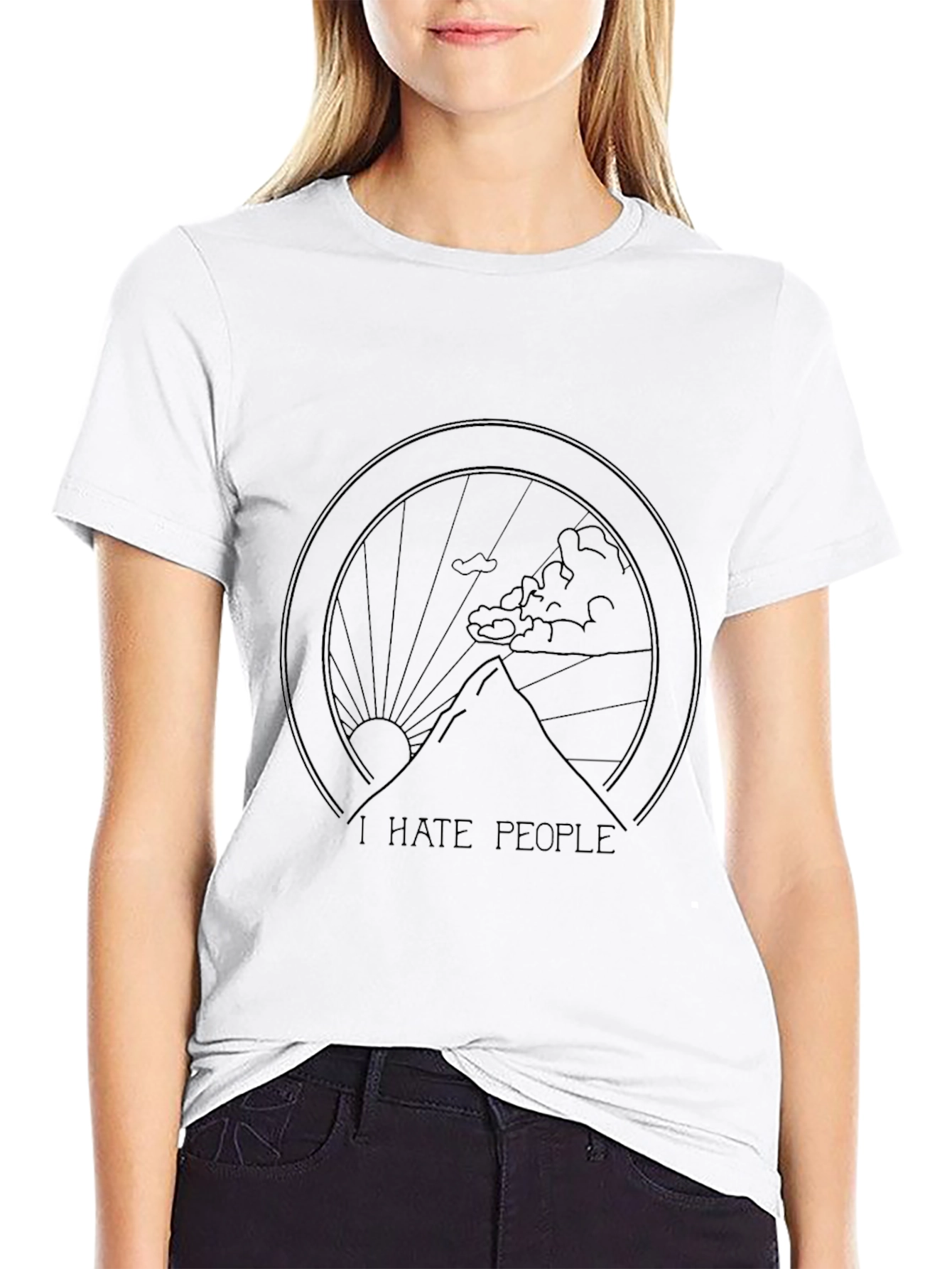 I Hate People Graphic Tee - Unisex Black T-Shirt