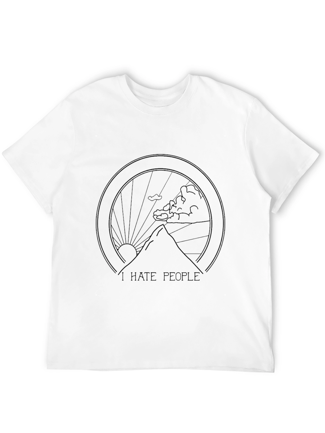 I Hate People Graphic Tee - Unisex Black T-Shirt