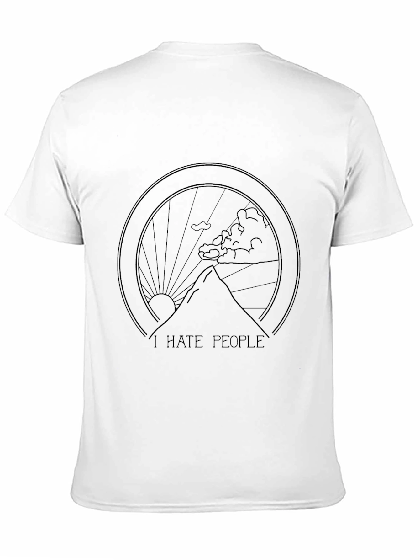 I Hate People Graphic Tee - Unisex Black T-Shirt