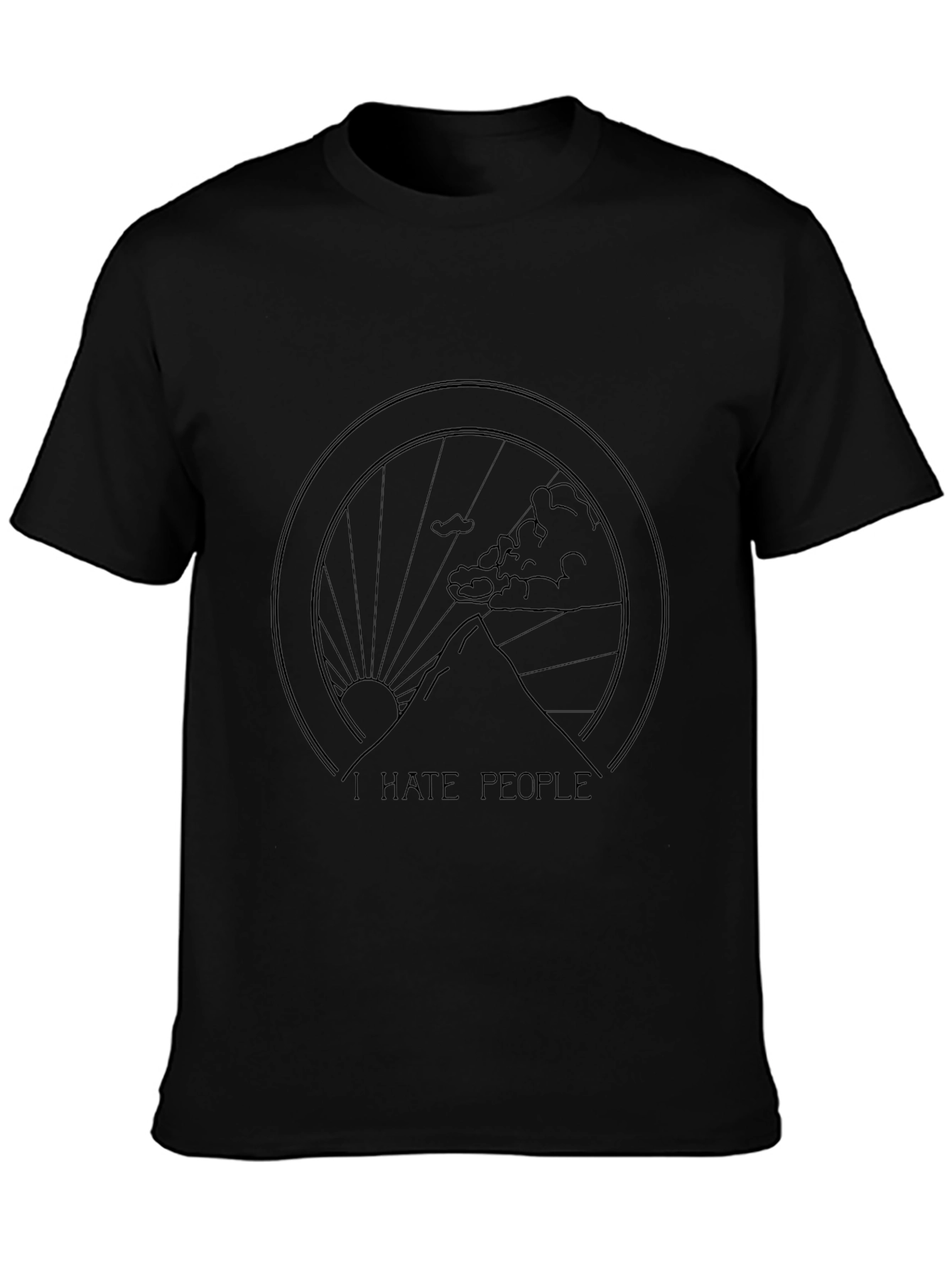 I Hate People Graphic Tee - Unisex Black T-Shirt