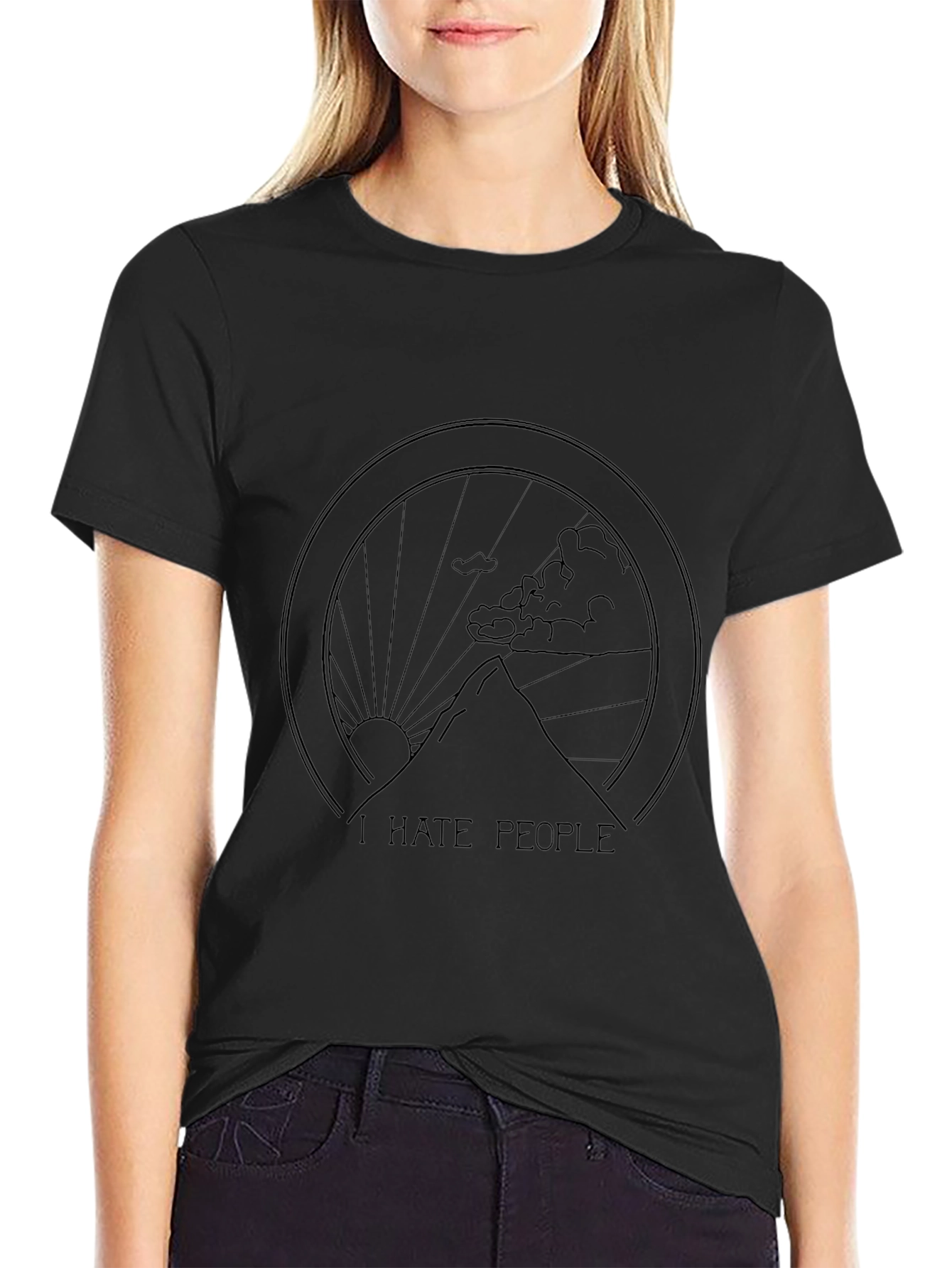 I Hate People Graphic Tee - Unisex Black T-Shirt