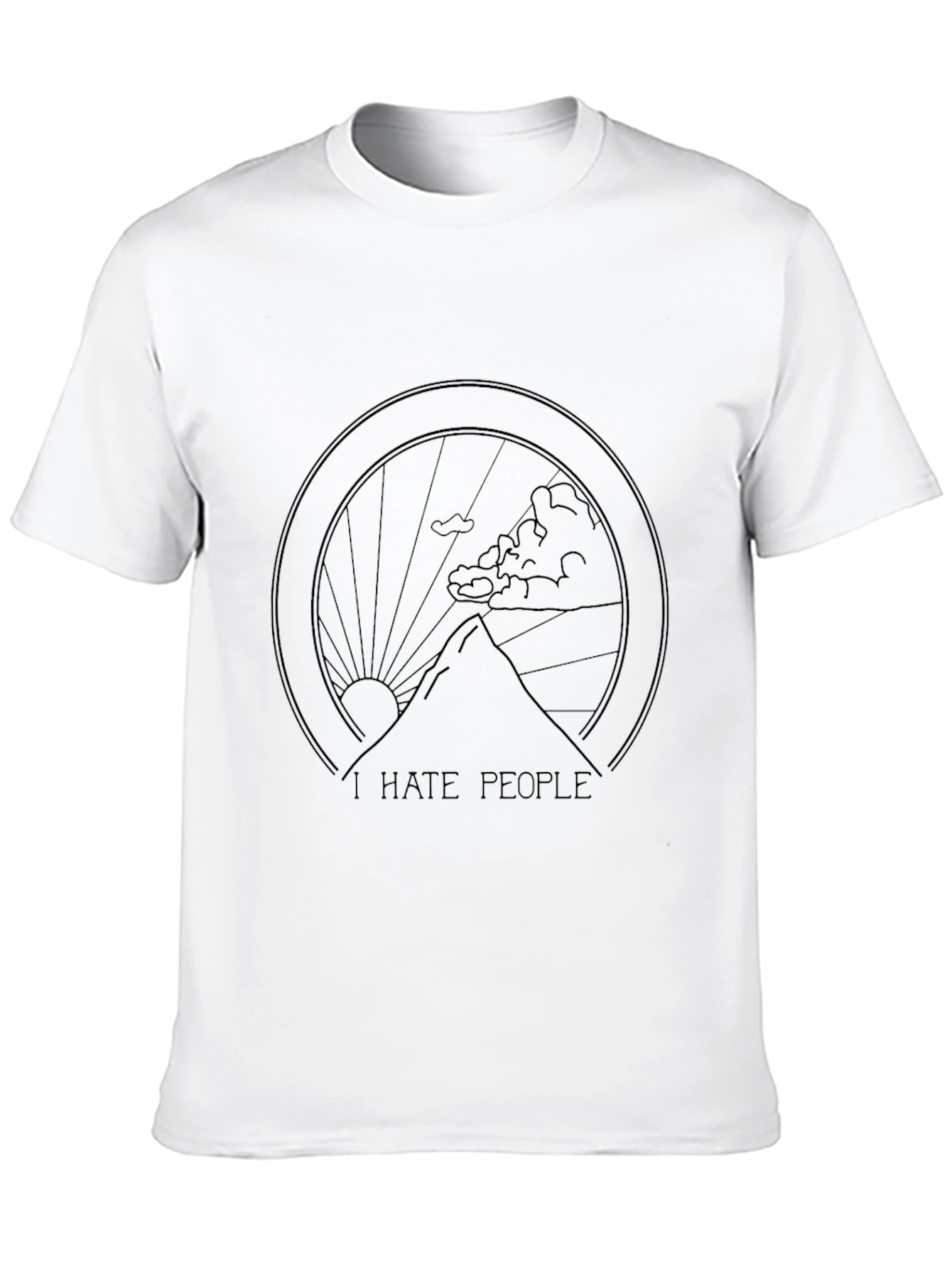 I Hate People Graphic Tee - Unisex Black T-Shirt