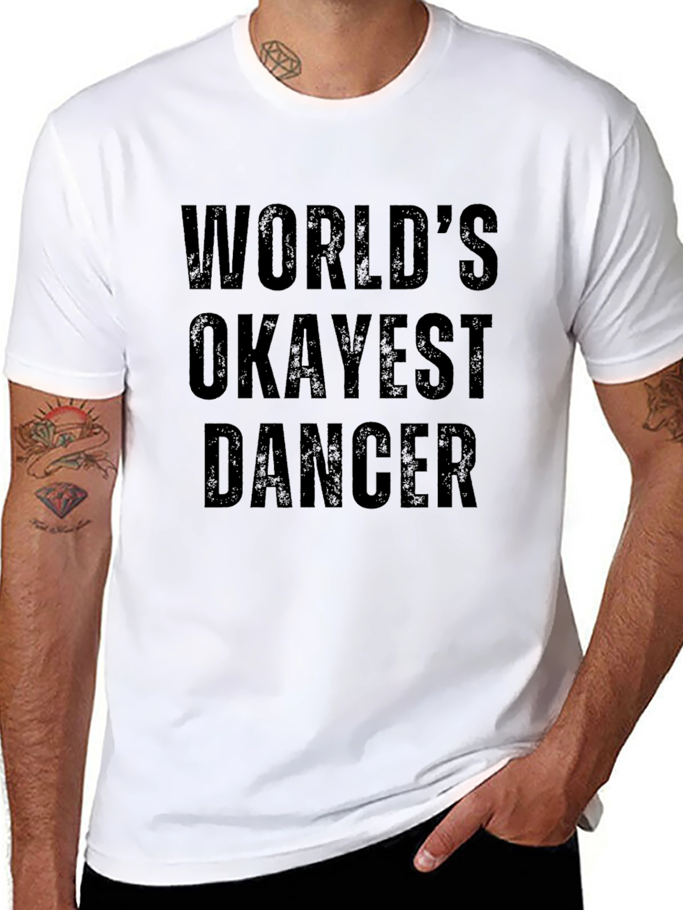 Worlds Okayest Dancer - Black T-Shirt