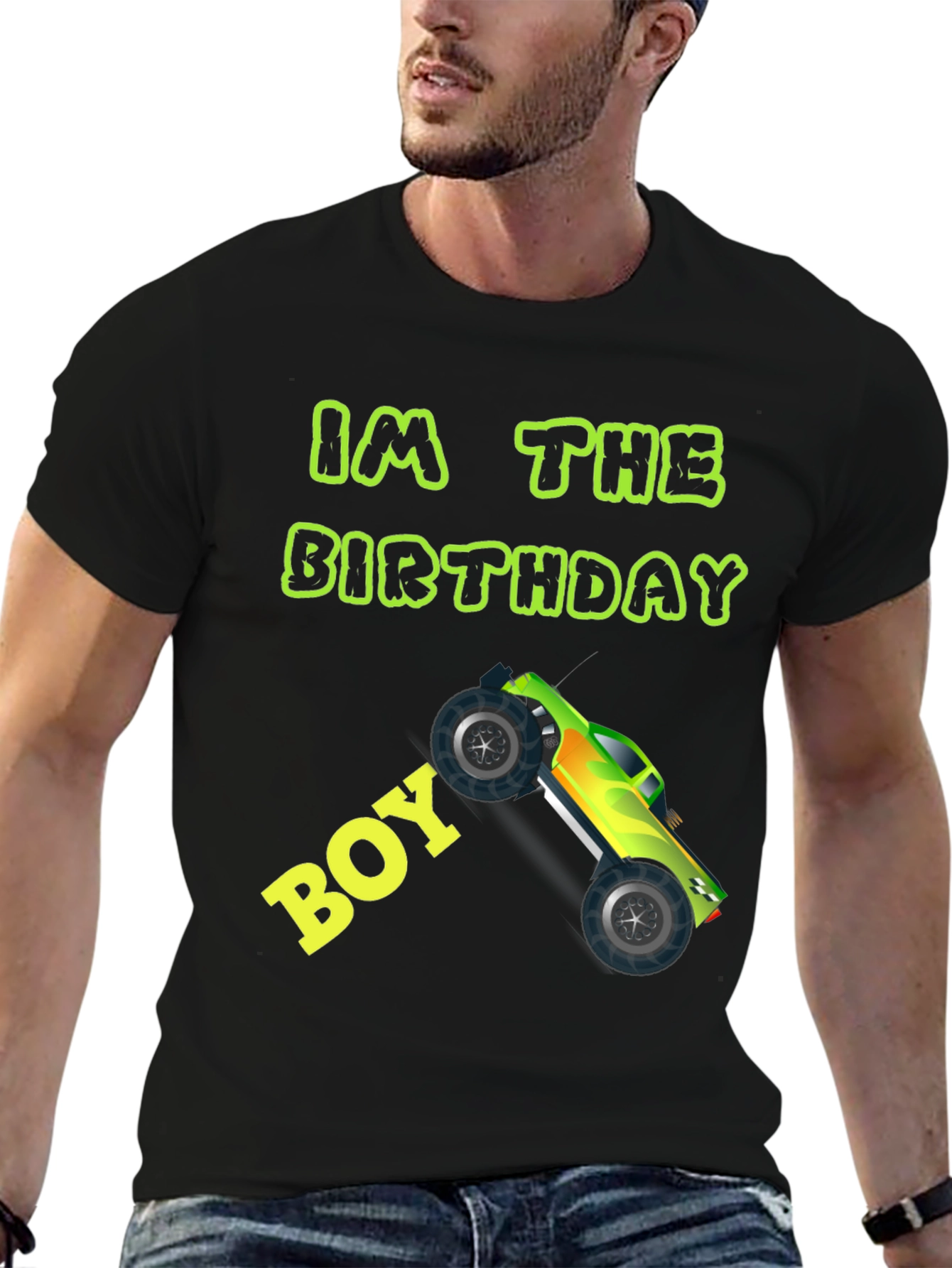 Birthday Boy Monster Truck Graphic Tee