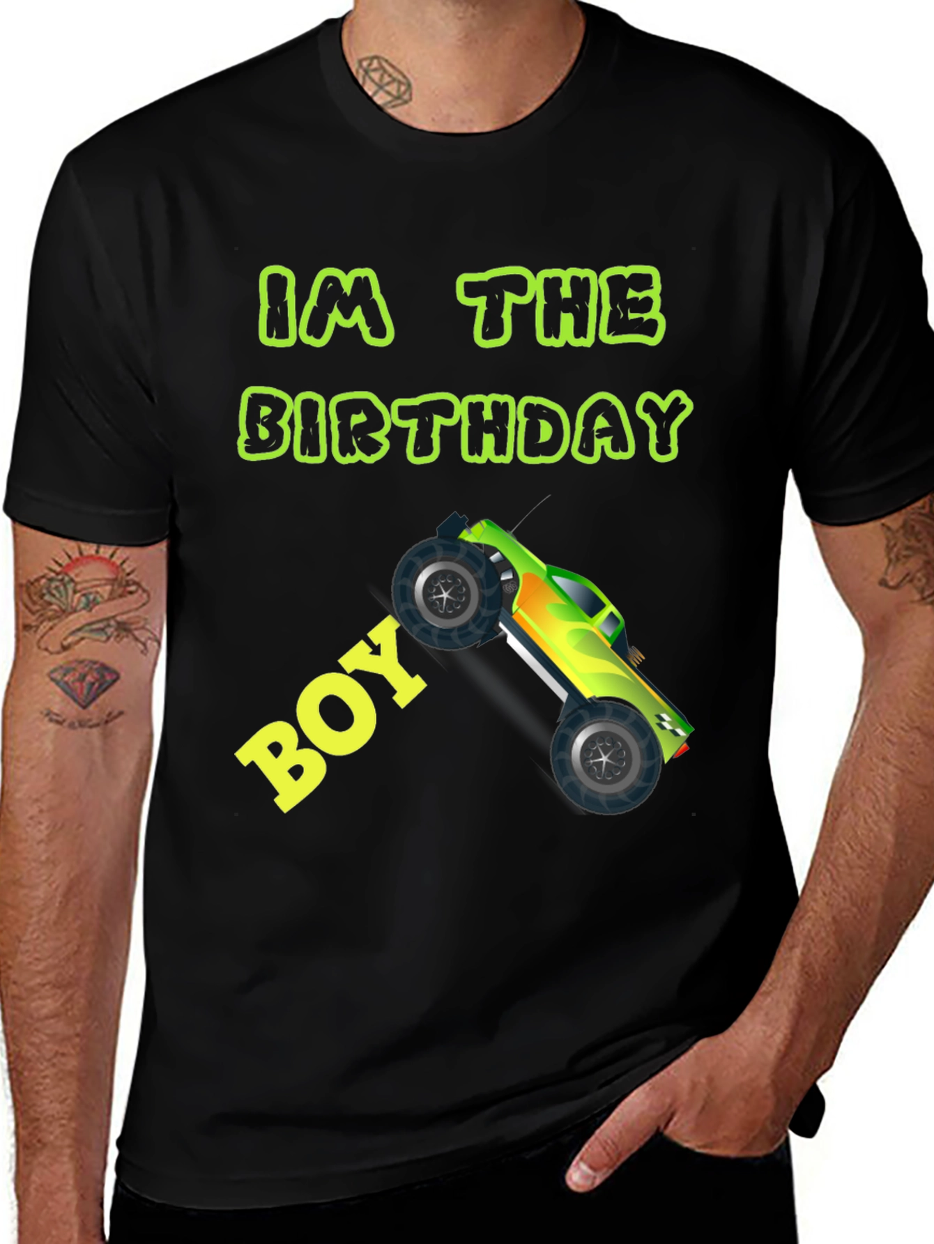 Birthday Boy Monster Truck Graphic Tee
