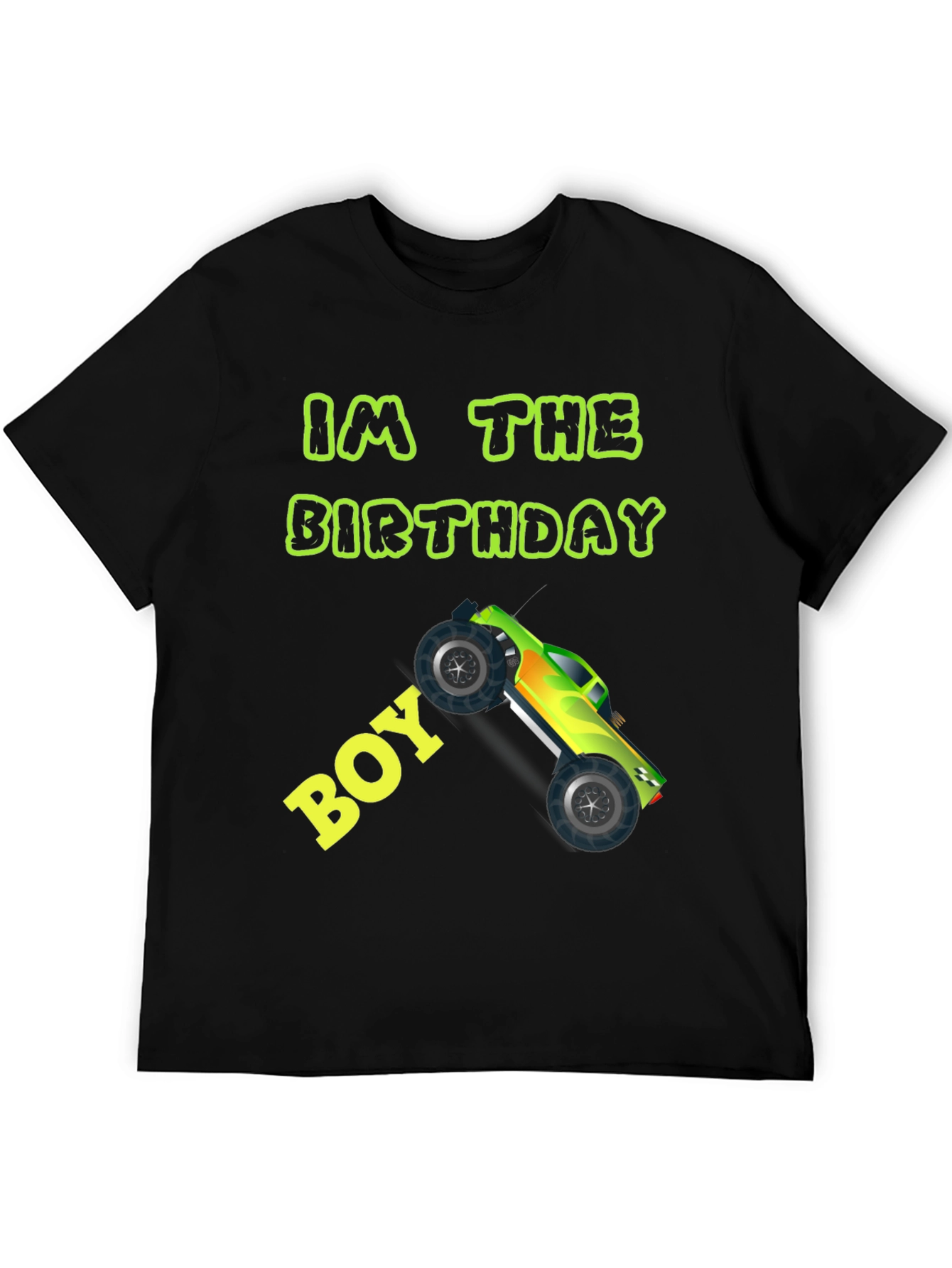 Birthday Boy Monster Truck Graphic Tee