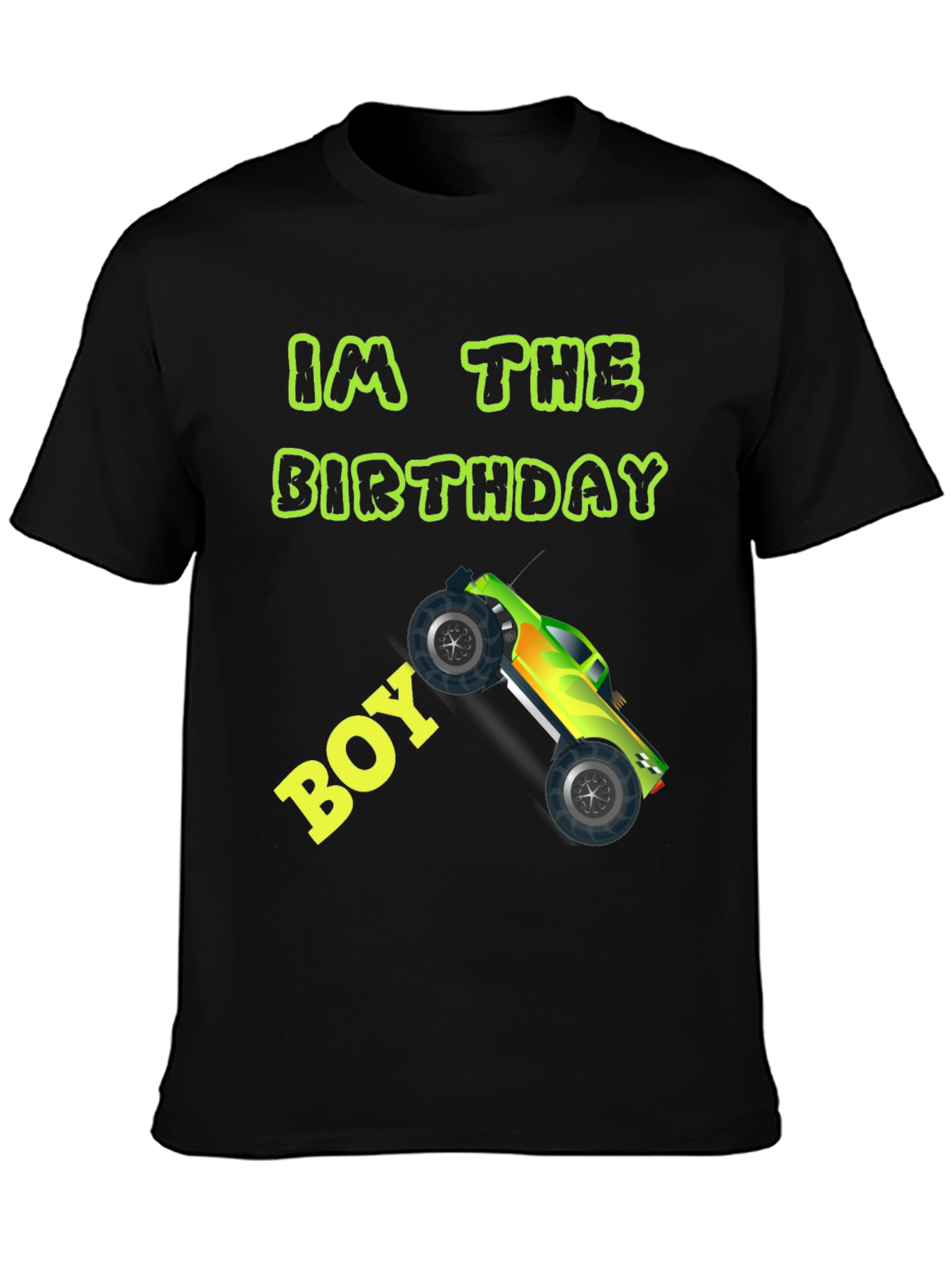 Birthday Boy Monster Truck Graphic Tee