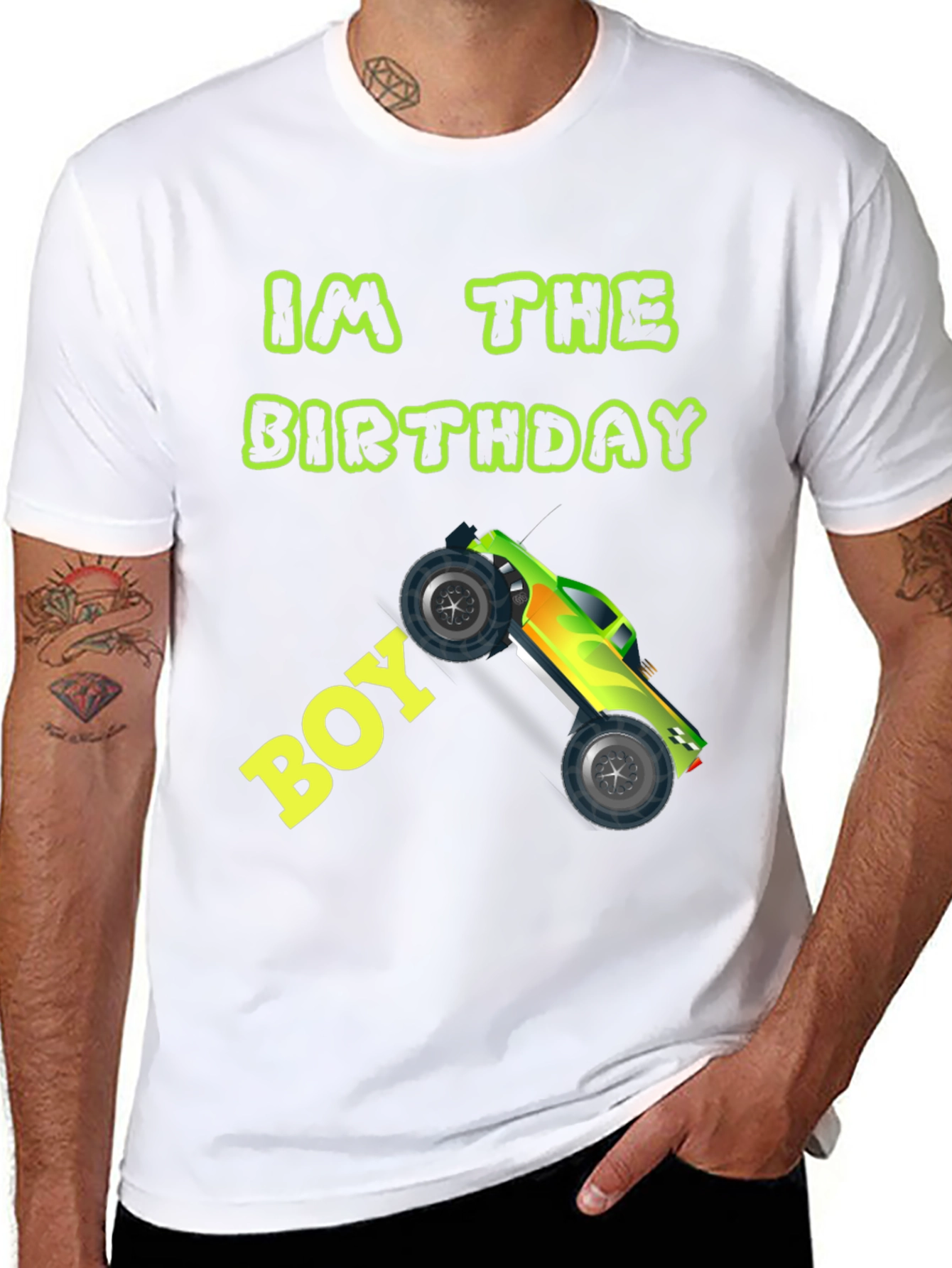 Birthday Boy Monster Truck Graphic Tee