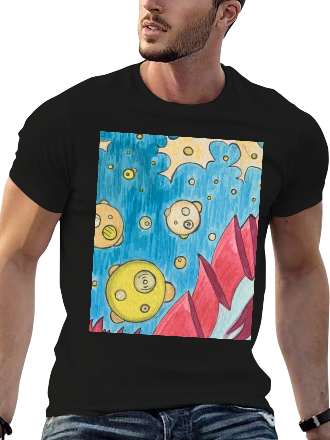 Unique Graphic T-Shirt - Space Design