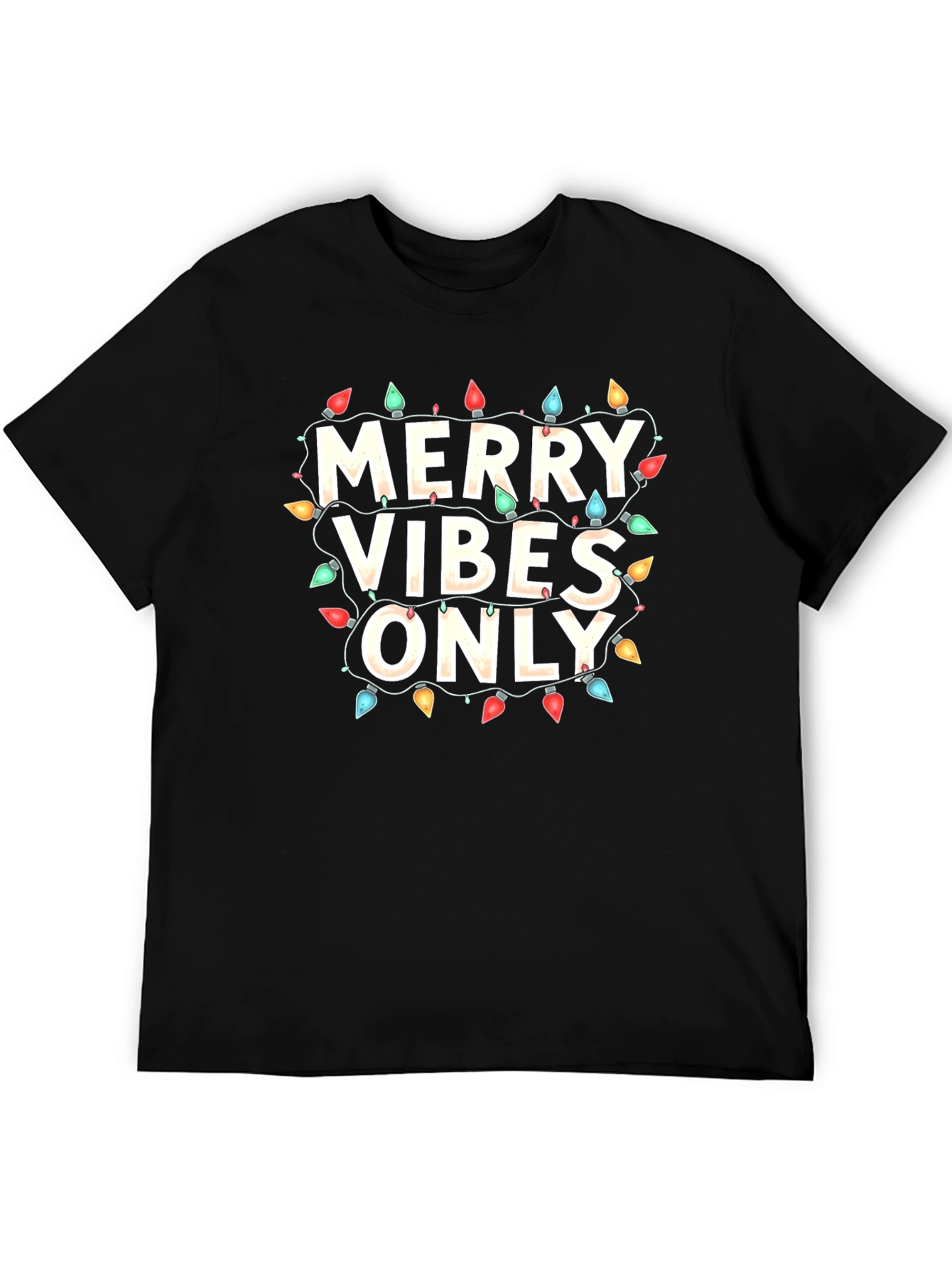 Merry Vibes Only Christmas Lights T-Shirt