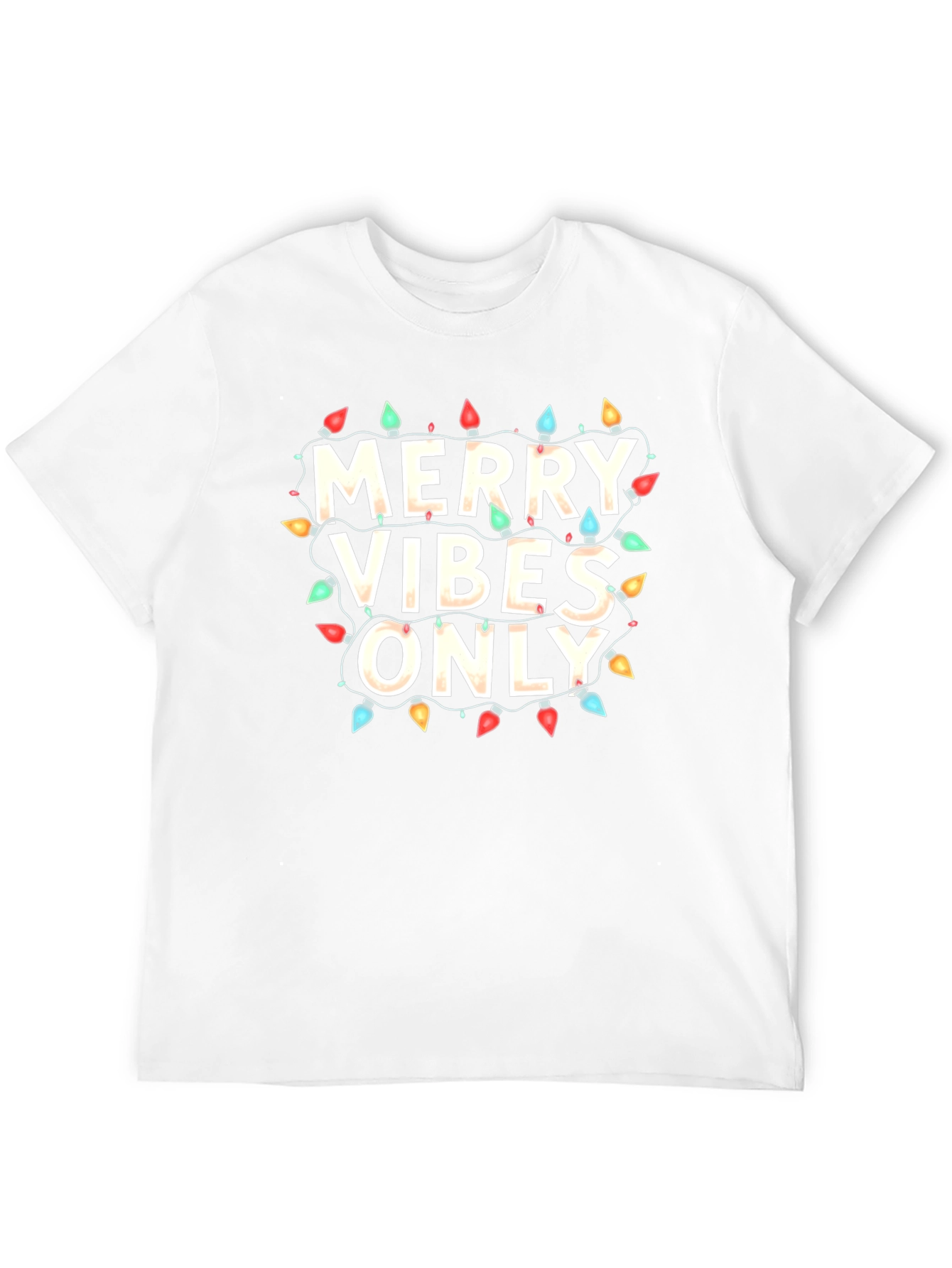 Merry Vibes Only Christmas Lights T-Shirt