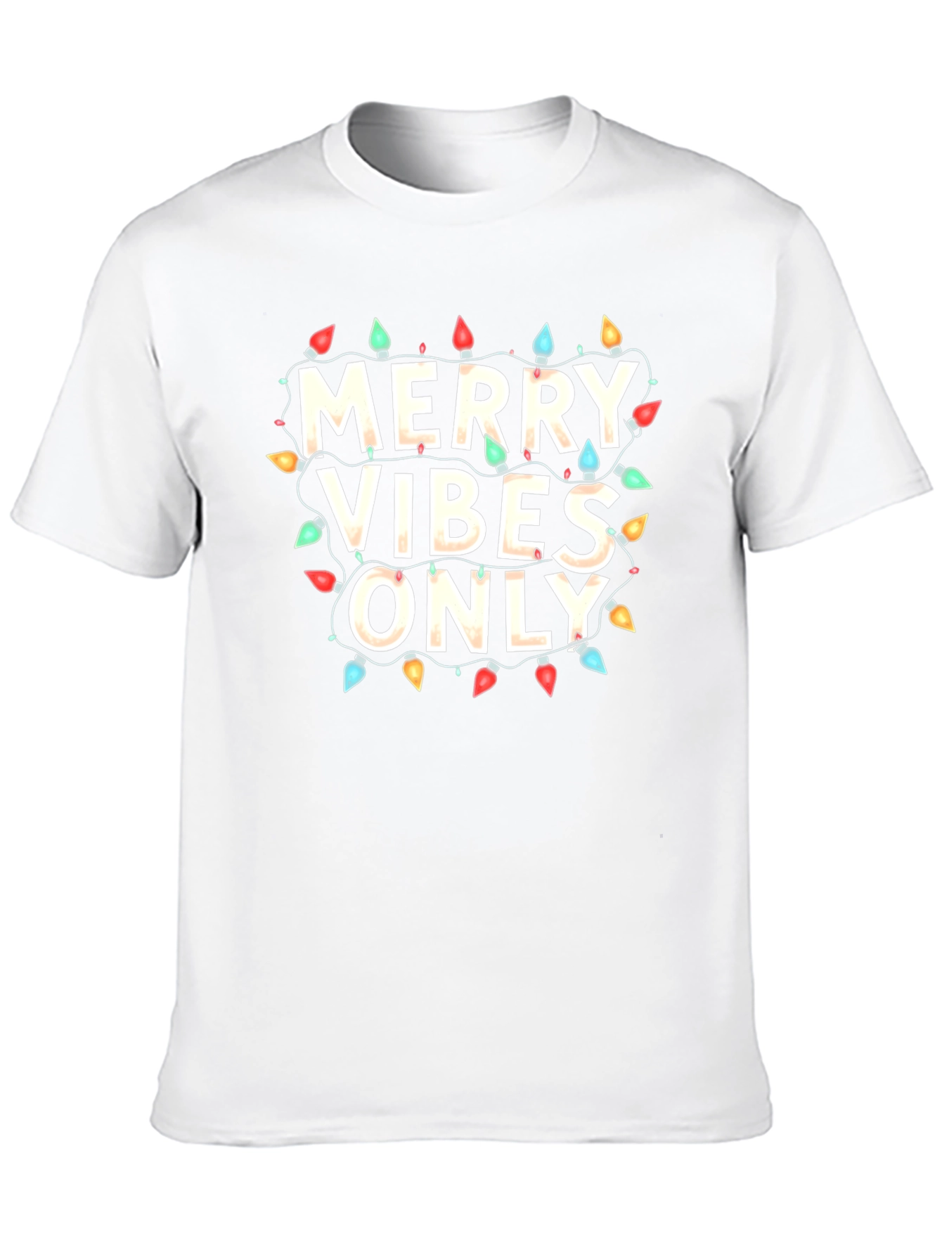 Merry Vibes Only Christmas Lights T-Shirt