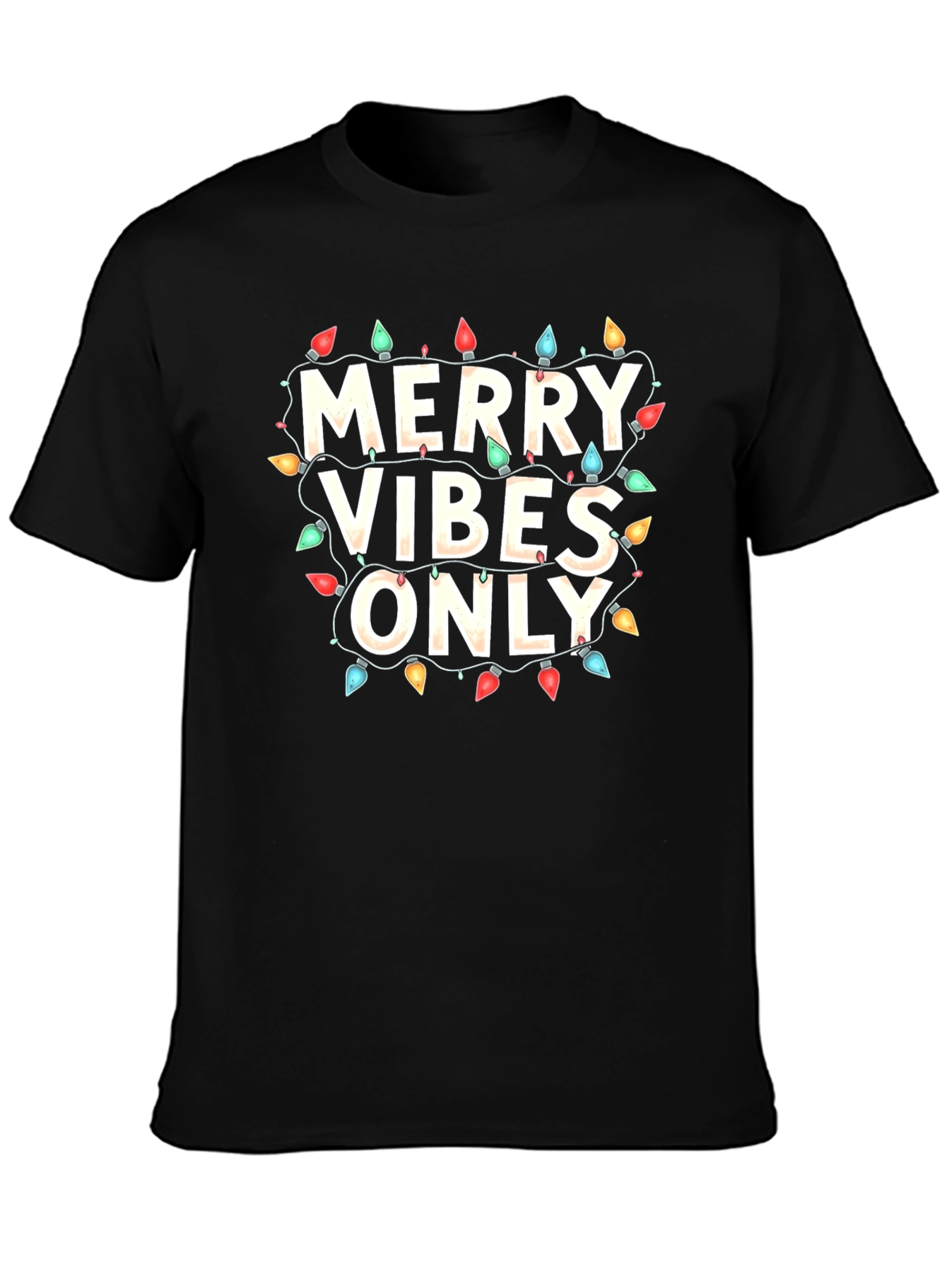 Merry Vibes Only Christmas Lights T-Shirt