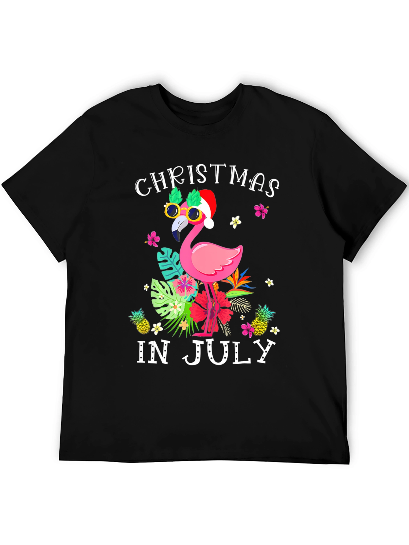 Christmas in July Flamingo Tee
