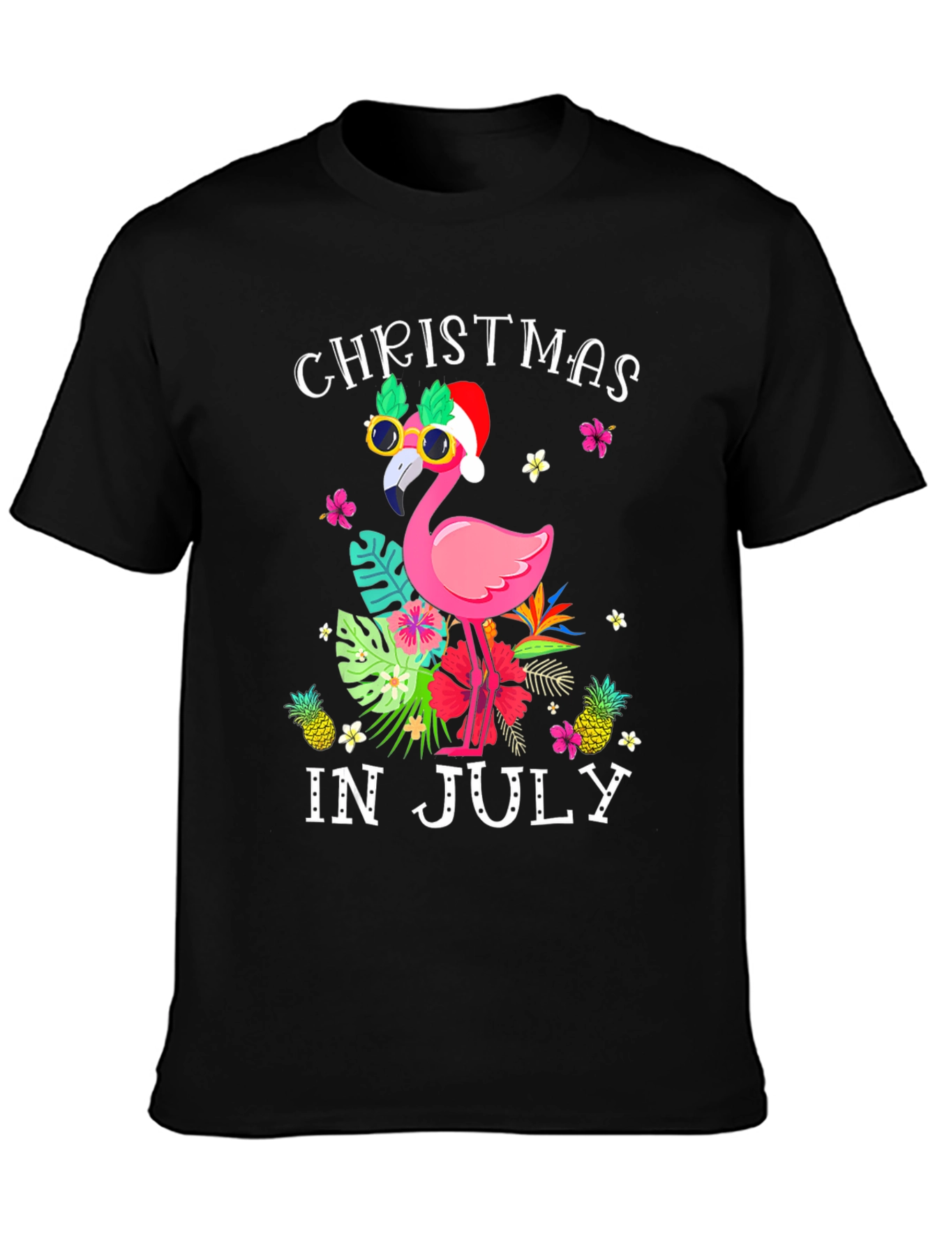 Christmas in July Flamingo Tee