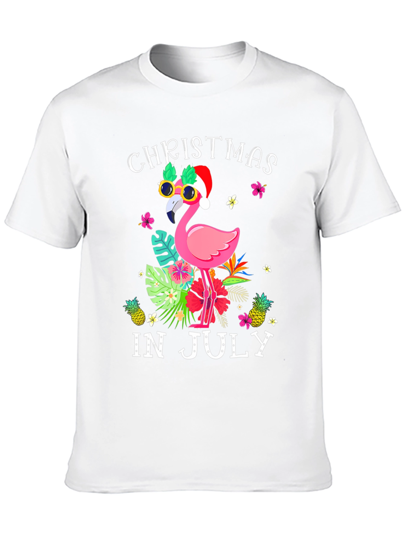 Christmas in July Flamingo Tee