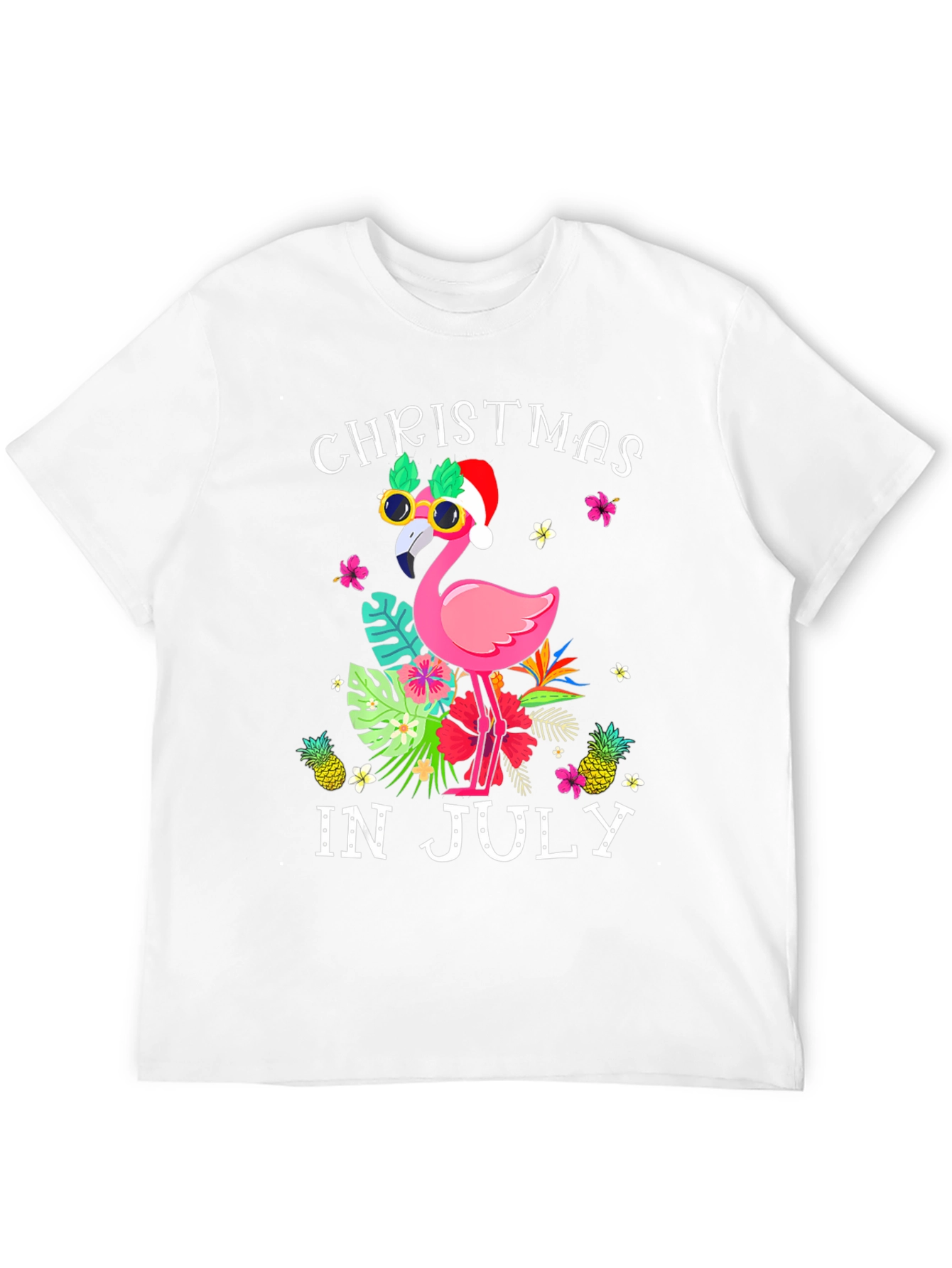 Christmas in July Flamingo Tee