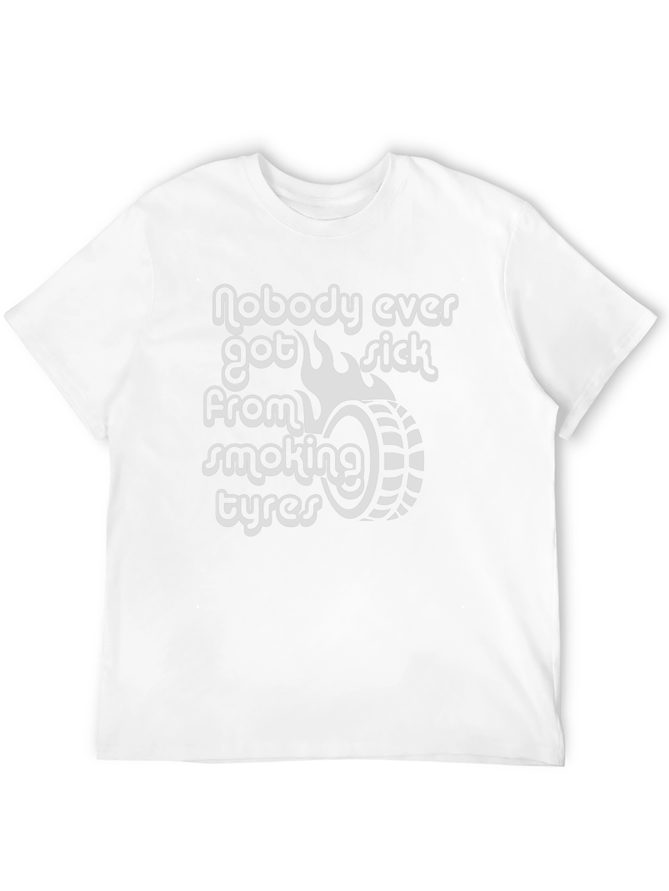 Smoking Tyres Graphic Tee - Cool Black T-Shirt