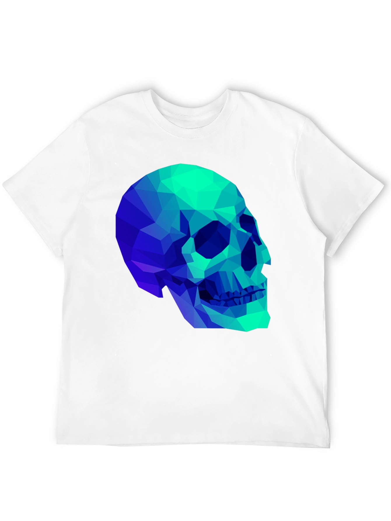 Geometric Skull Graphic Black T-Shirt