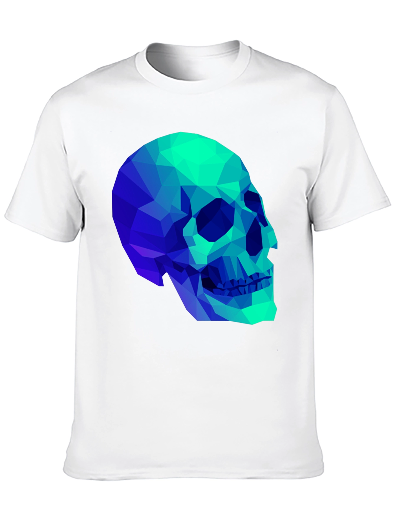 Geometric Skull Graphic Black T-Shirt