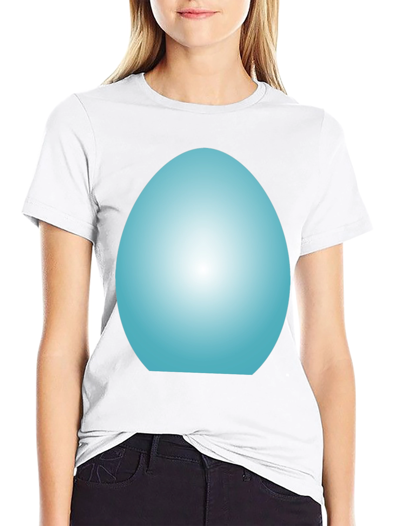 Cool Blue Egg Graphic Tee - Black Unisex T-Shirt