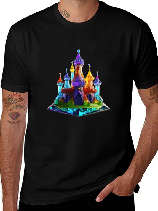 Rainbow Castle Graphic T-Shirt