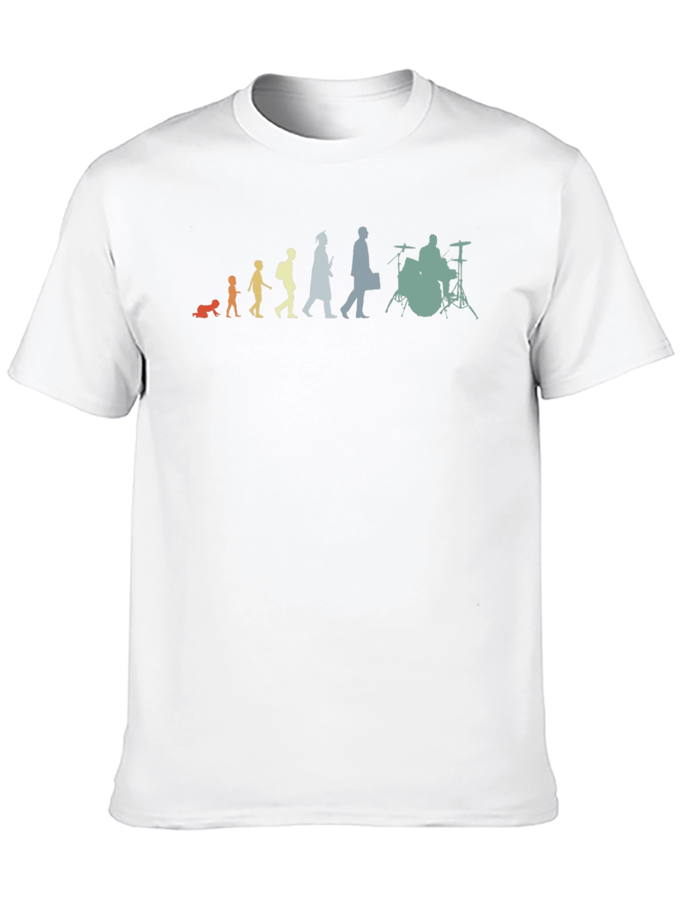 Evolution of a Drummer Black T-Shirt
