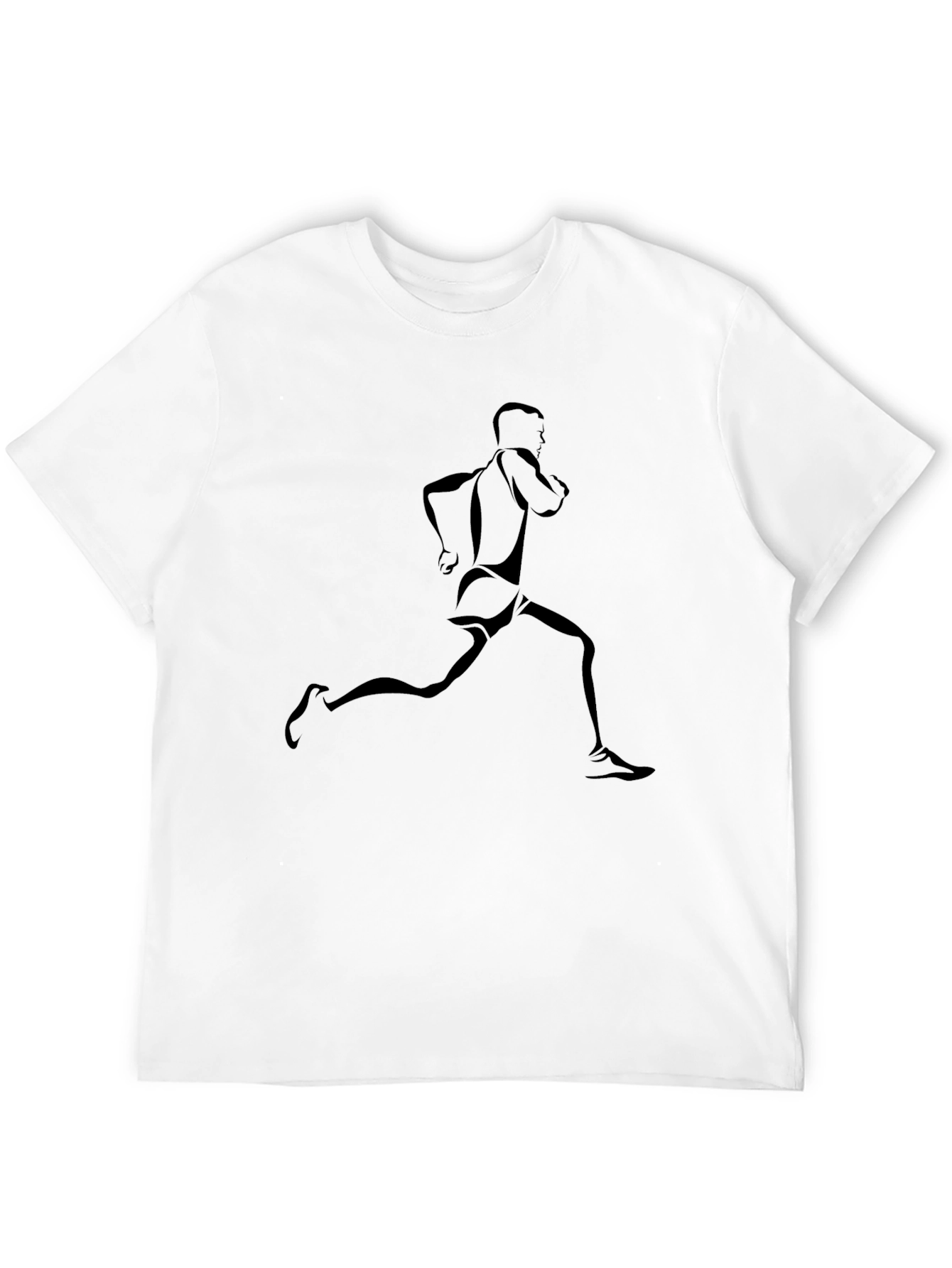 Mens Black Runner Graphic Tee