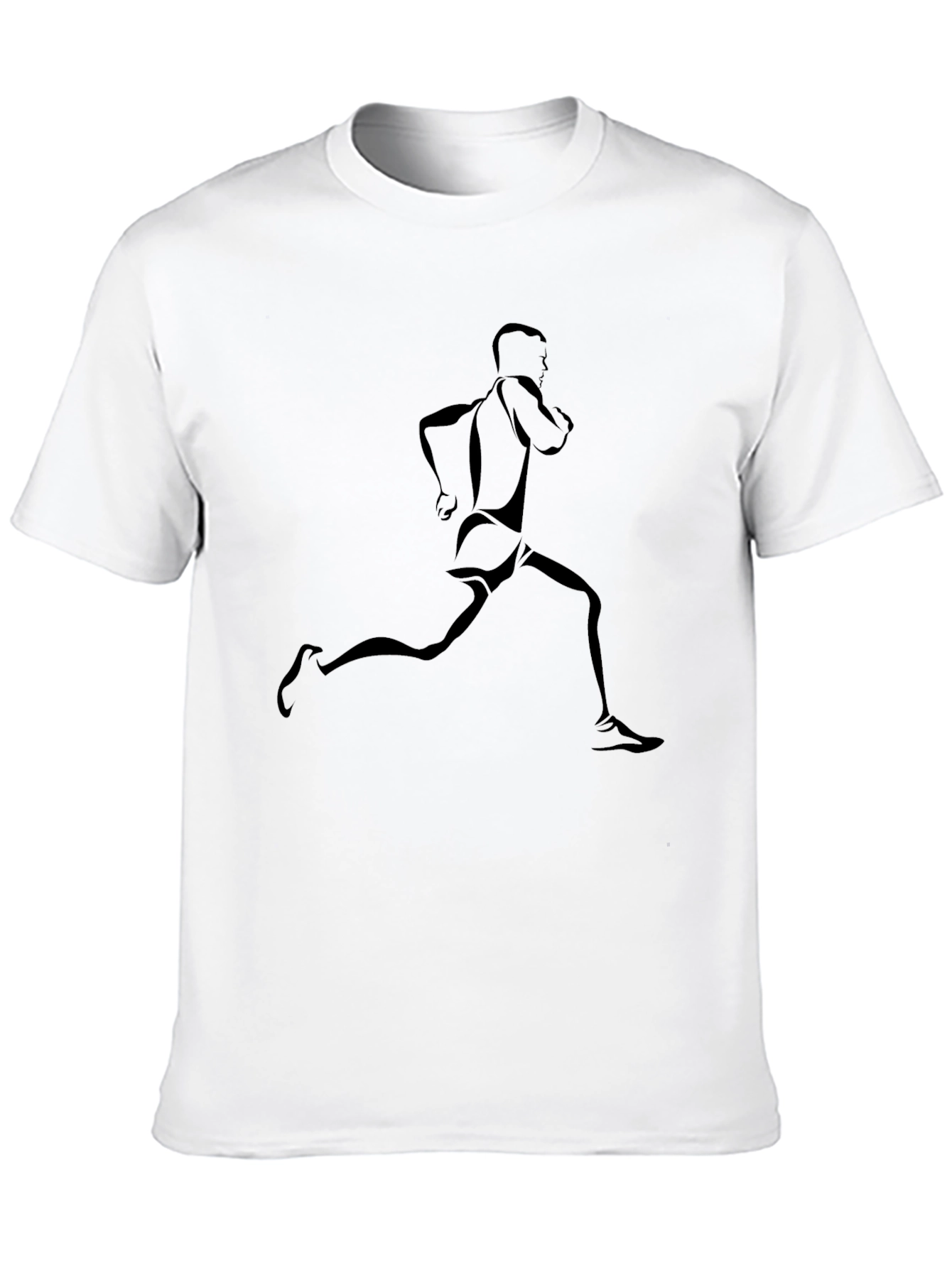 Mens Black Runner Graphic Tee